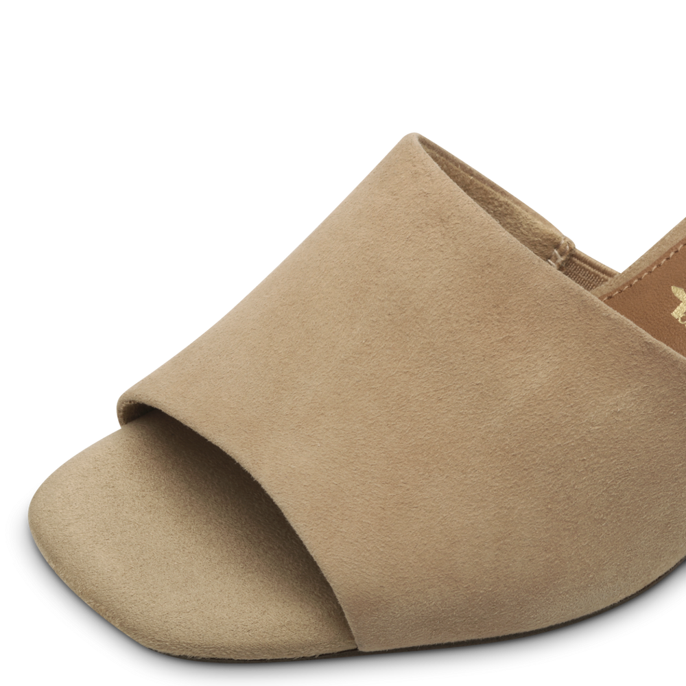 Tamaris - Magassarkú Bőr Női Papucs