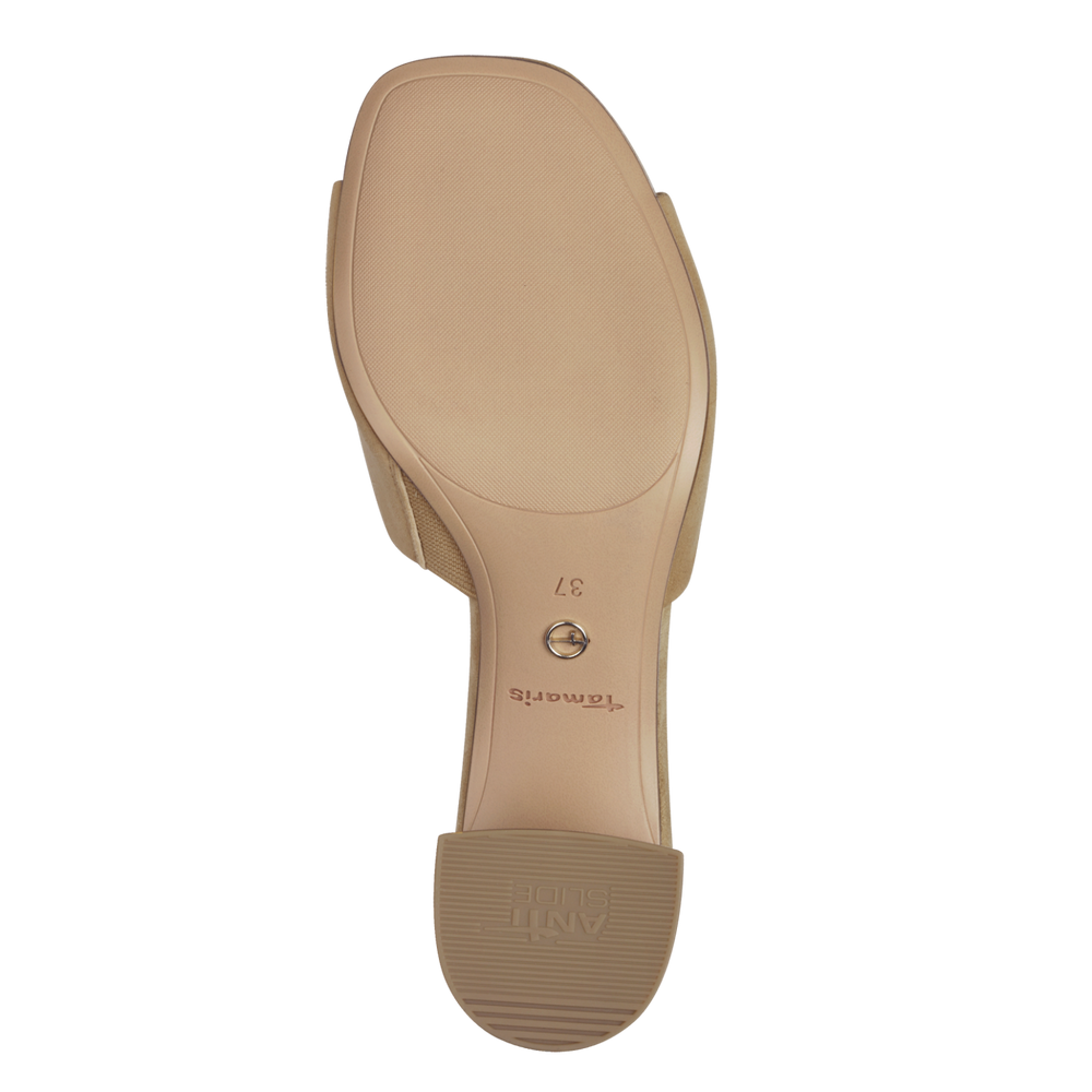 Tamaris - Magassarkú Bőr Női Papucs