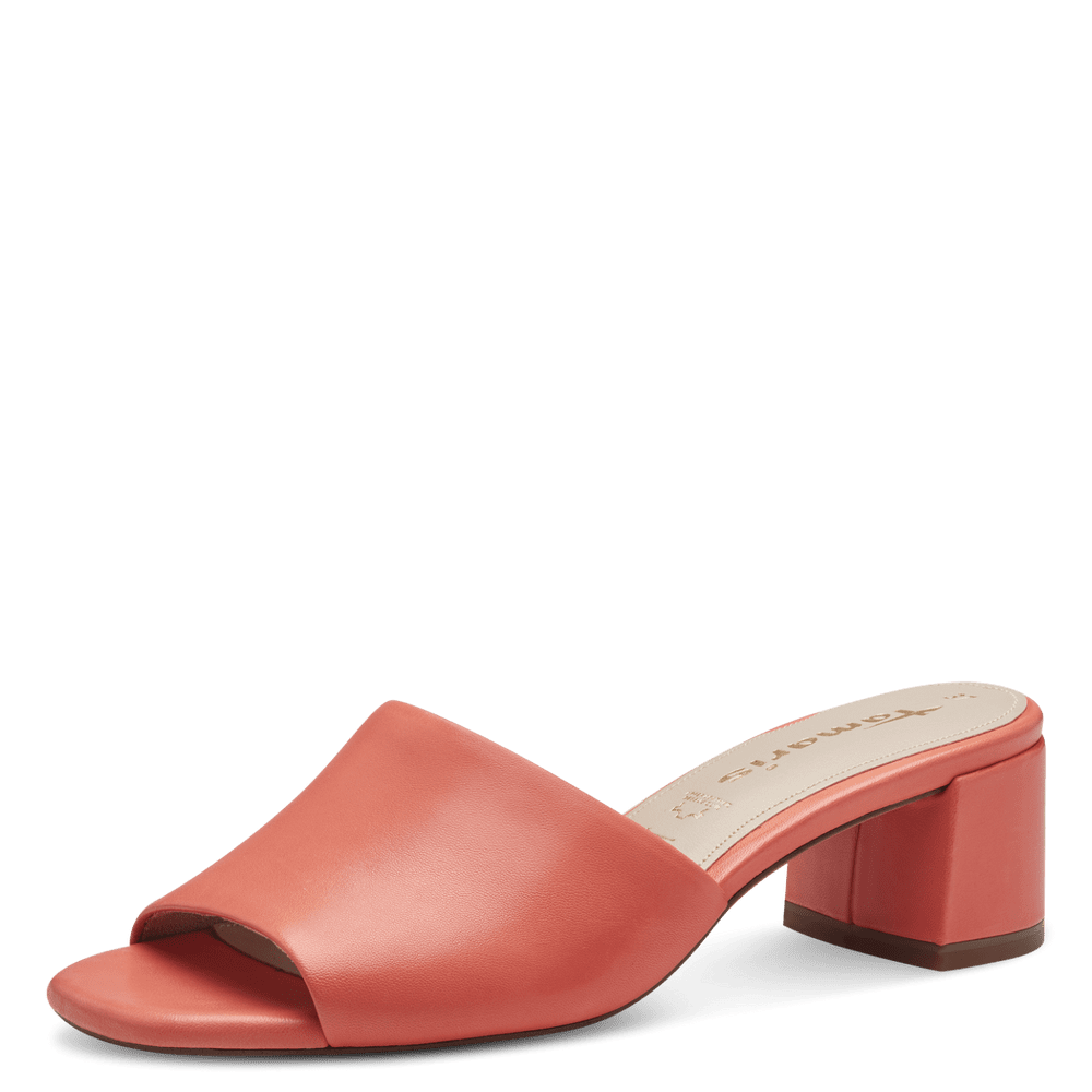 Tamaris - Magassarkú Bőr Női Papucs