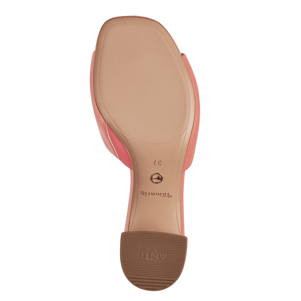 Tamaris - Magassarkú Bőr Női Papucs