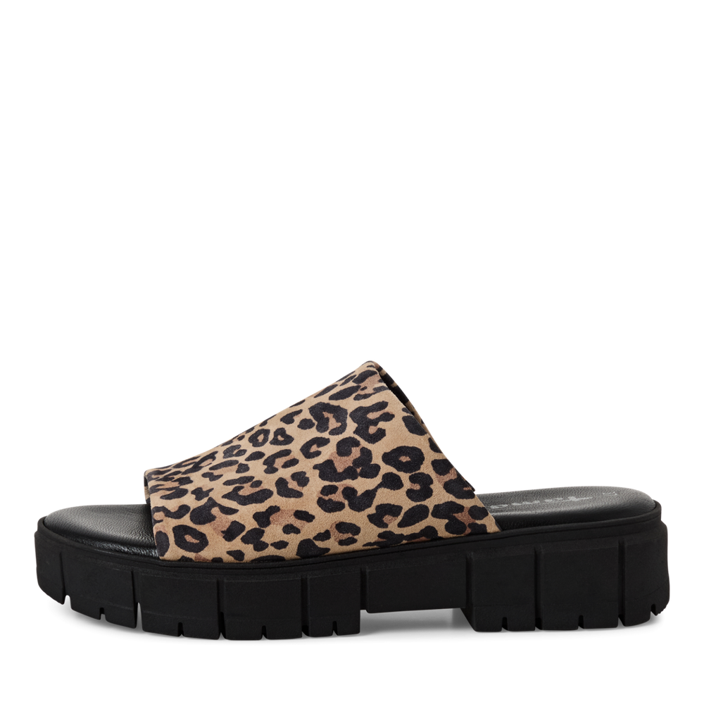 Tamaris - Platformos Bőr Női Papucs