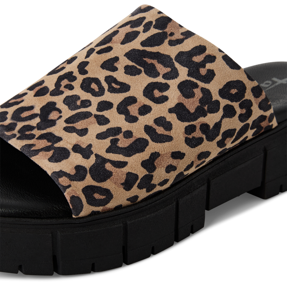 Tamaris - Platformos Bőr Női Papucs