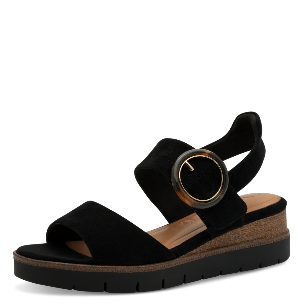 Tamaris - Magassarkú Bőr Női Szandál