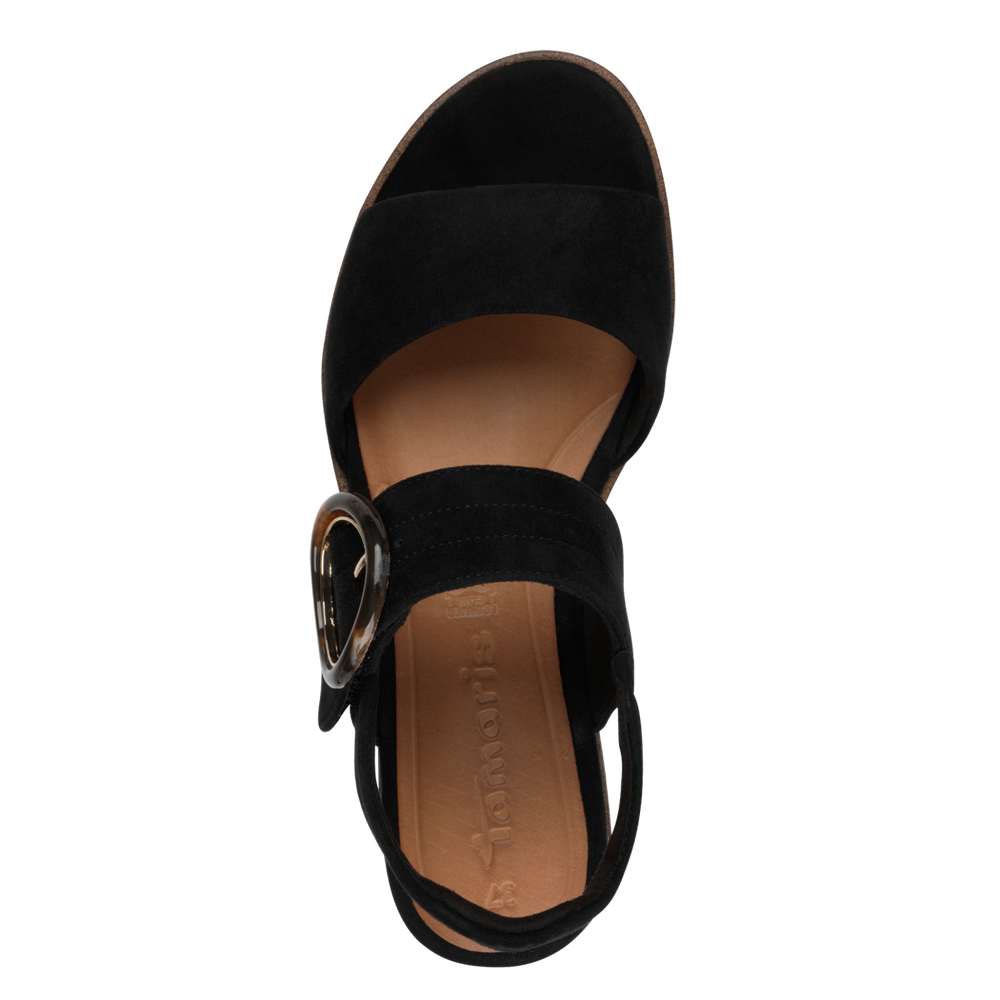 Tamaris - Magassarkú Bőr Női Szandál