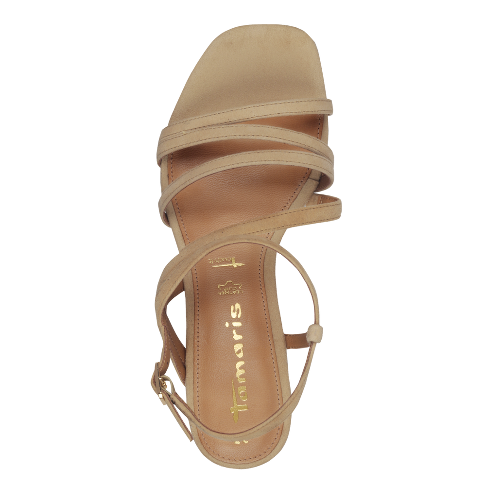 Tamaris - Magassarkú Bőr Női Szandál