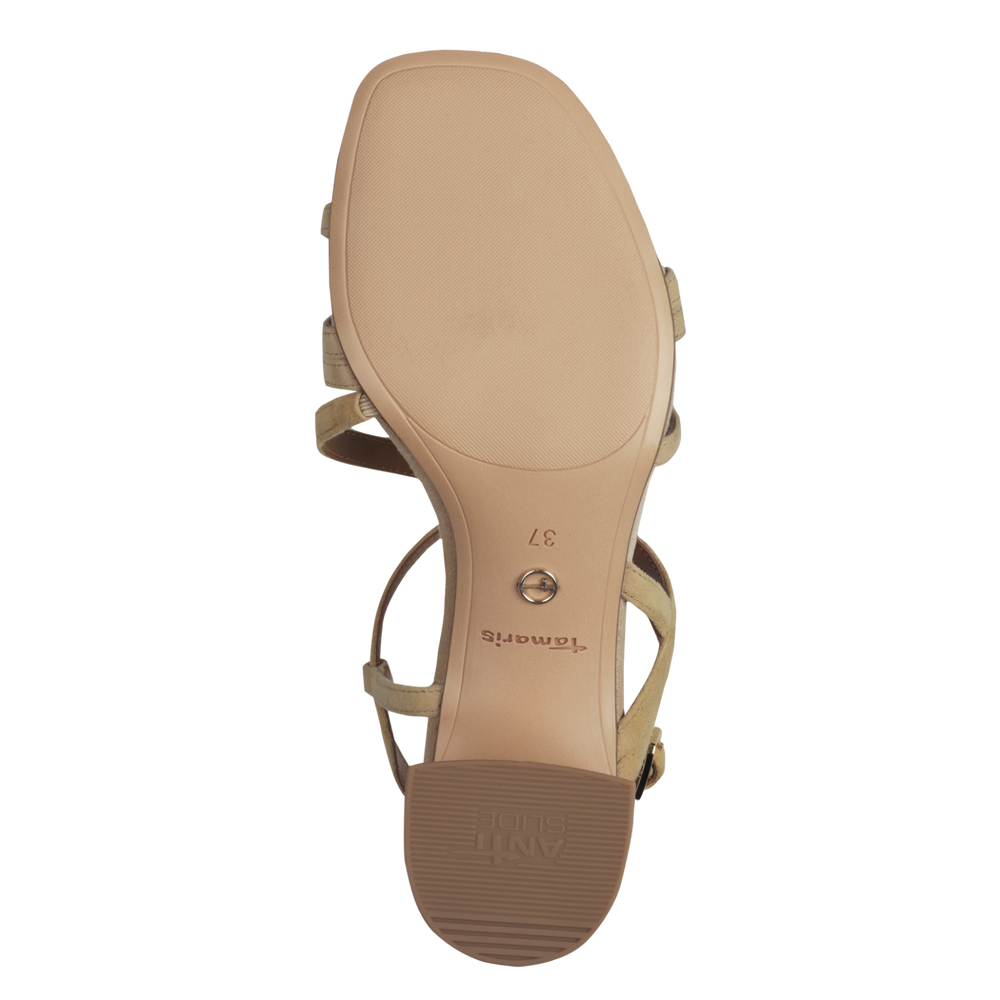 Tamaris - Magassarkú Bőr Női Szandál