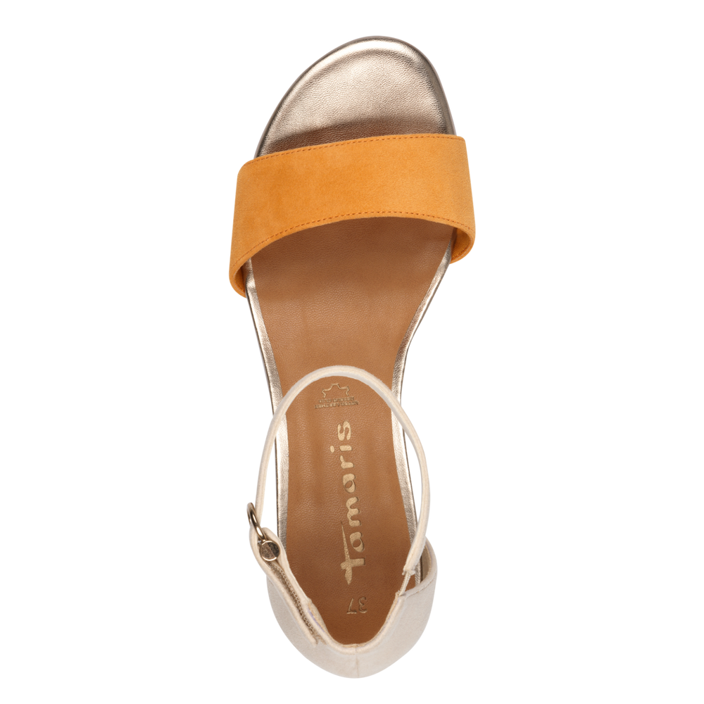 Tamaris - Magassarkú Bőr Női Szandál