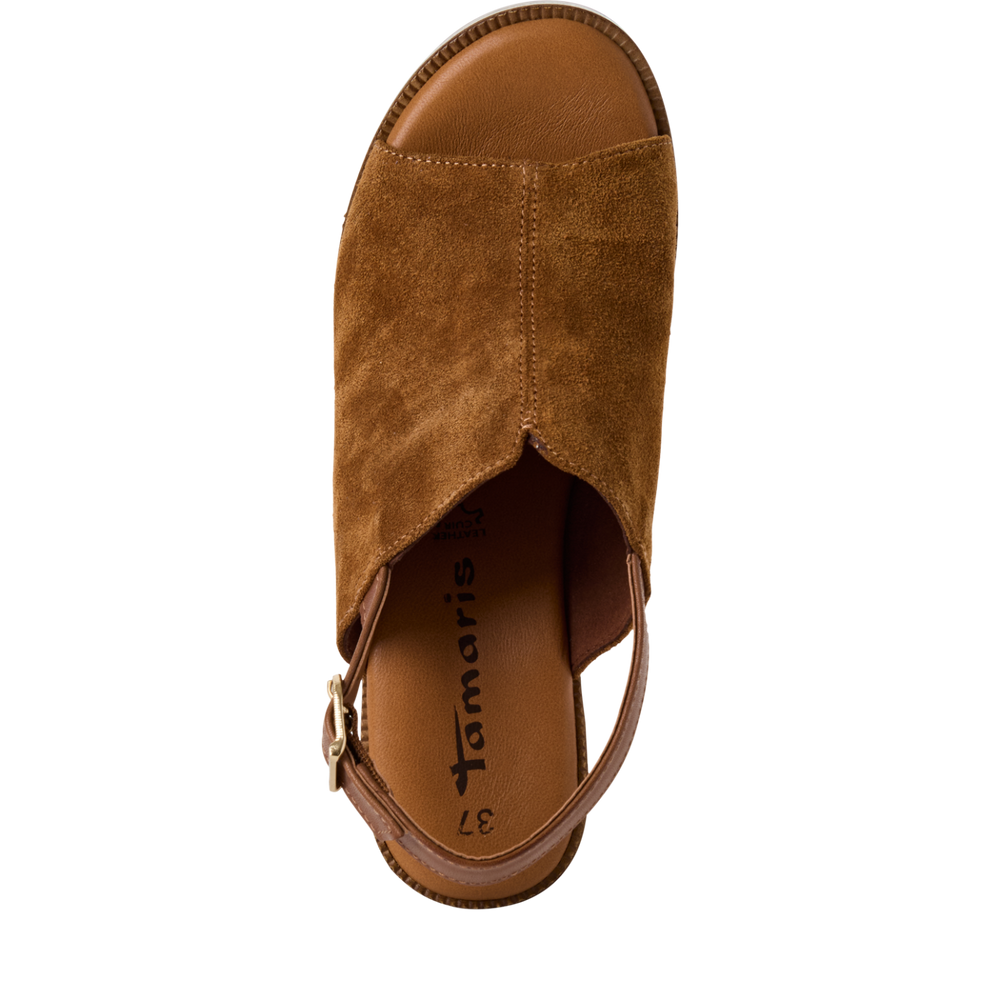 Tamaris - Magassarkú Bőr Női Szandál