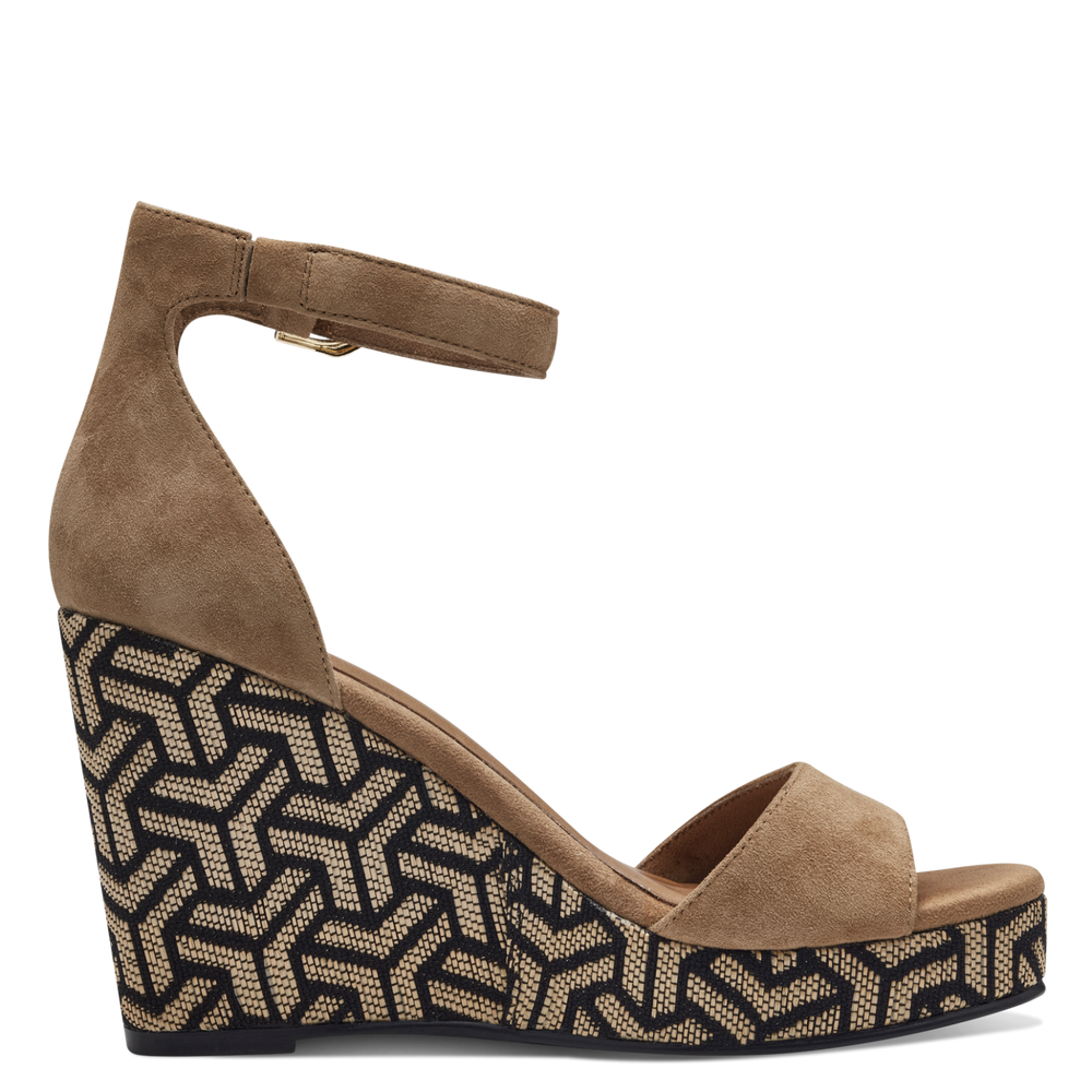 Tamaris - Magassarkú Platformos Bőr Női szandál