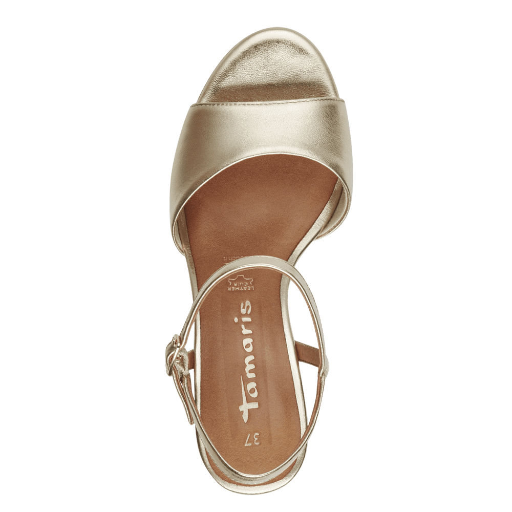 Tamaris - Bőr Magassarkú Női szandál