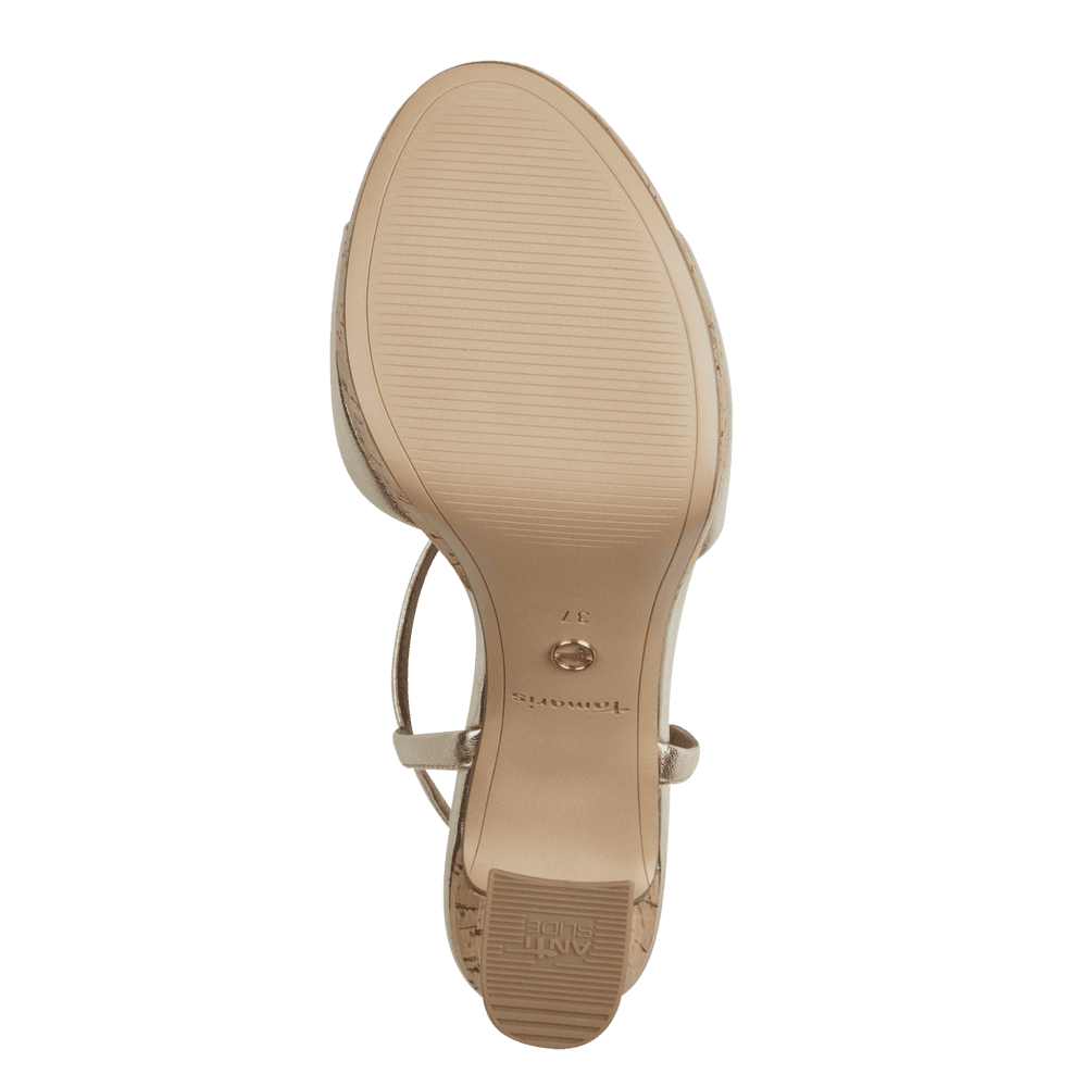 Tamaris - Bőr Magassarkú Női szandál