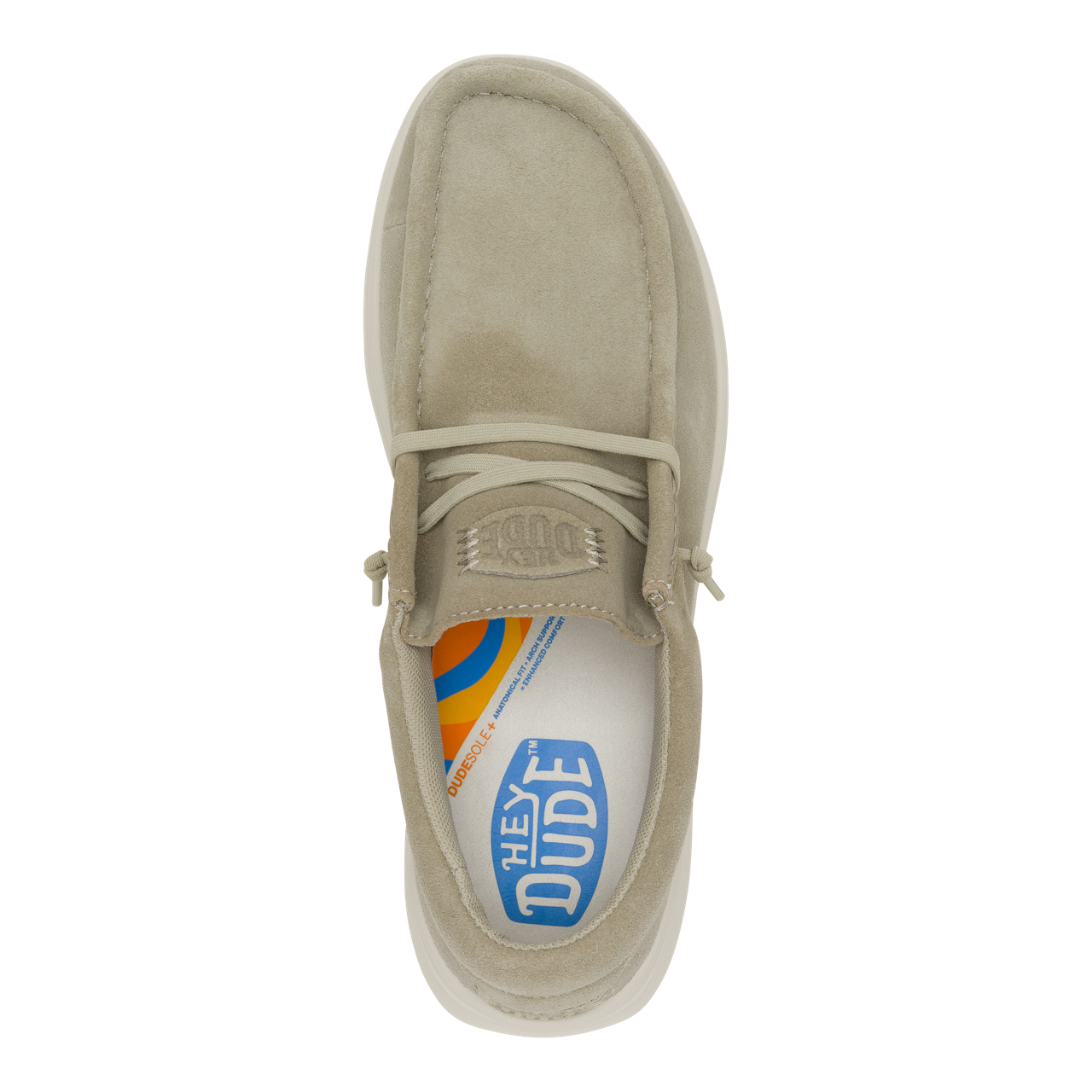 Hey Dude - Wally COMF Suede / Stone Grey/Silver Birch - Bőr Férfi utcai cipő