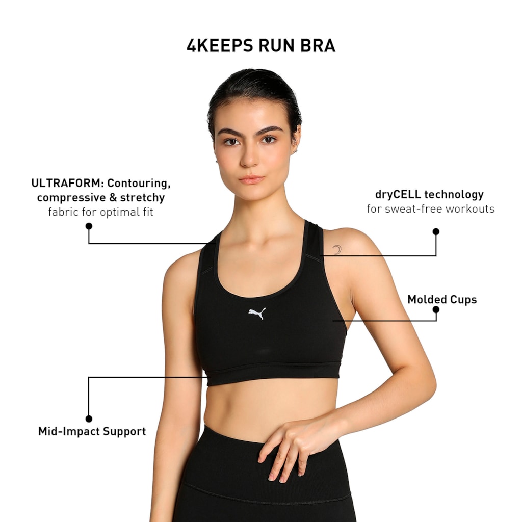 Puma - 4KEEPS RUN BRA - MID - Női sportmelltartó