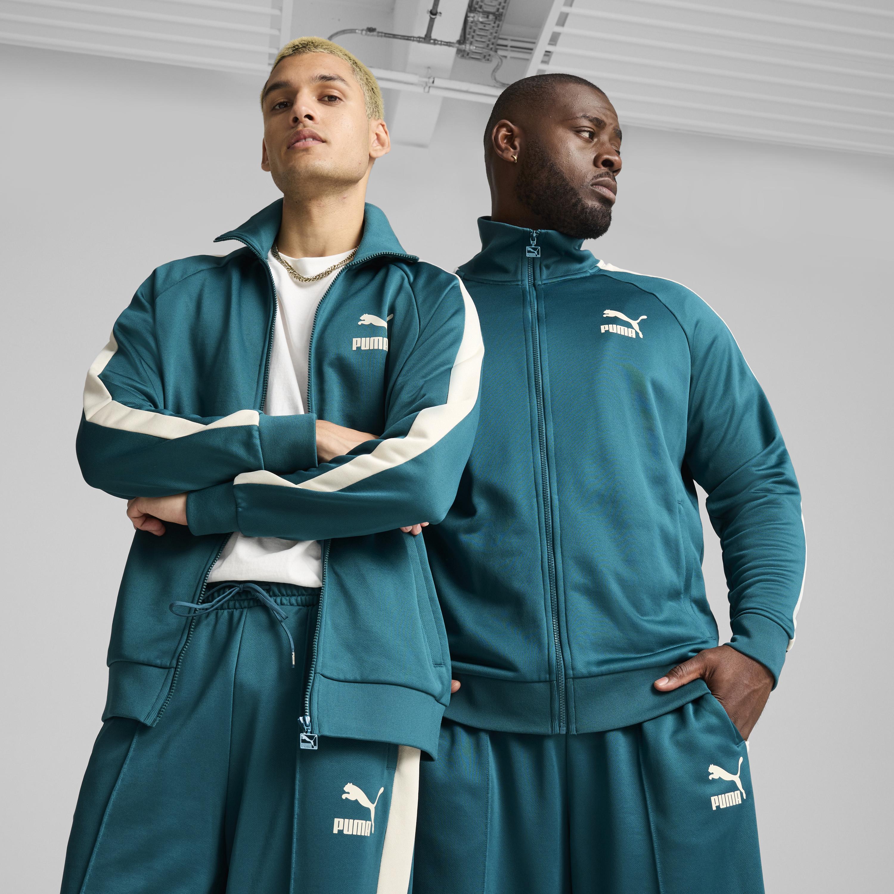 Puma - T7 Iconic Track Jacket / Cold Green - Férfi melegítő pulóver