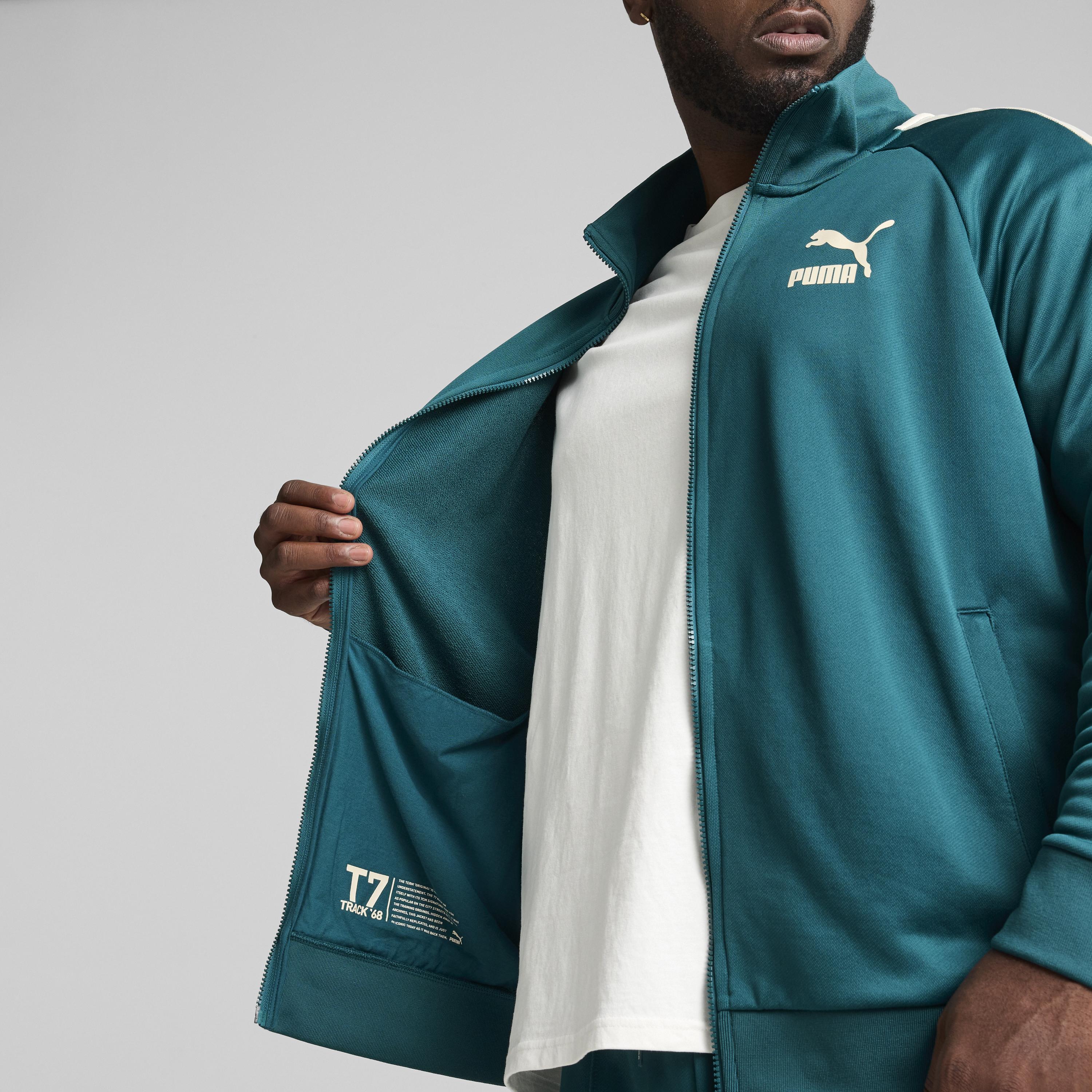 Puma - T7 Iconic Track Jacket / Cold Green - Férfi melegítő pulóver