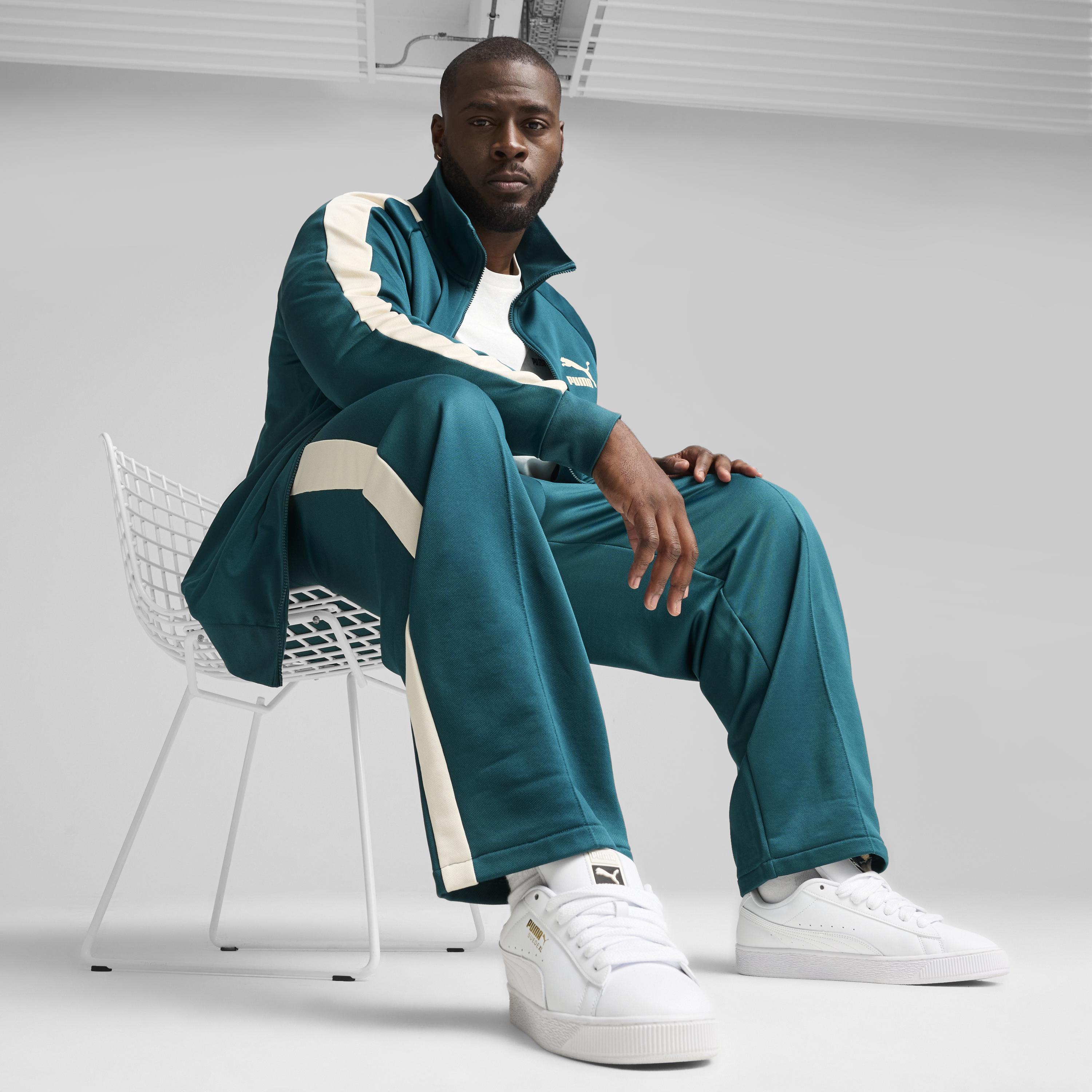 Puma - T7 Iconic Track Jacket / Cold Green - Férfi melegítő pulóver