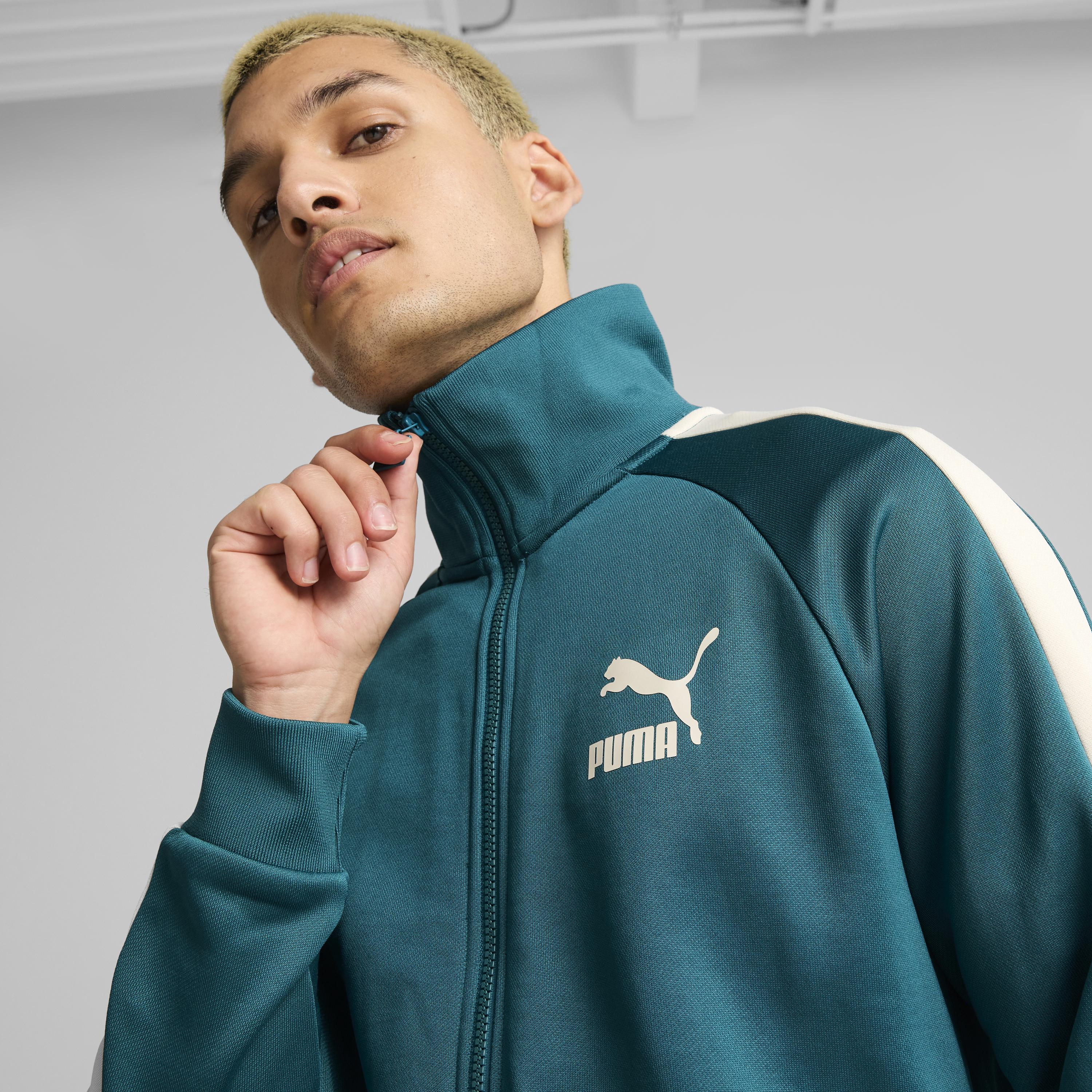 Puma - T7 Iconic Track Jacket / Cold Green - Férfi melegítő pulóver