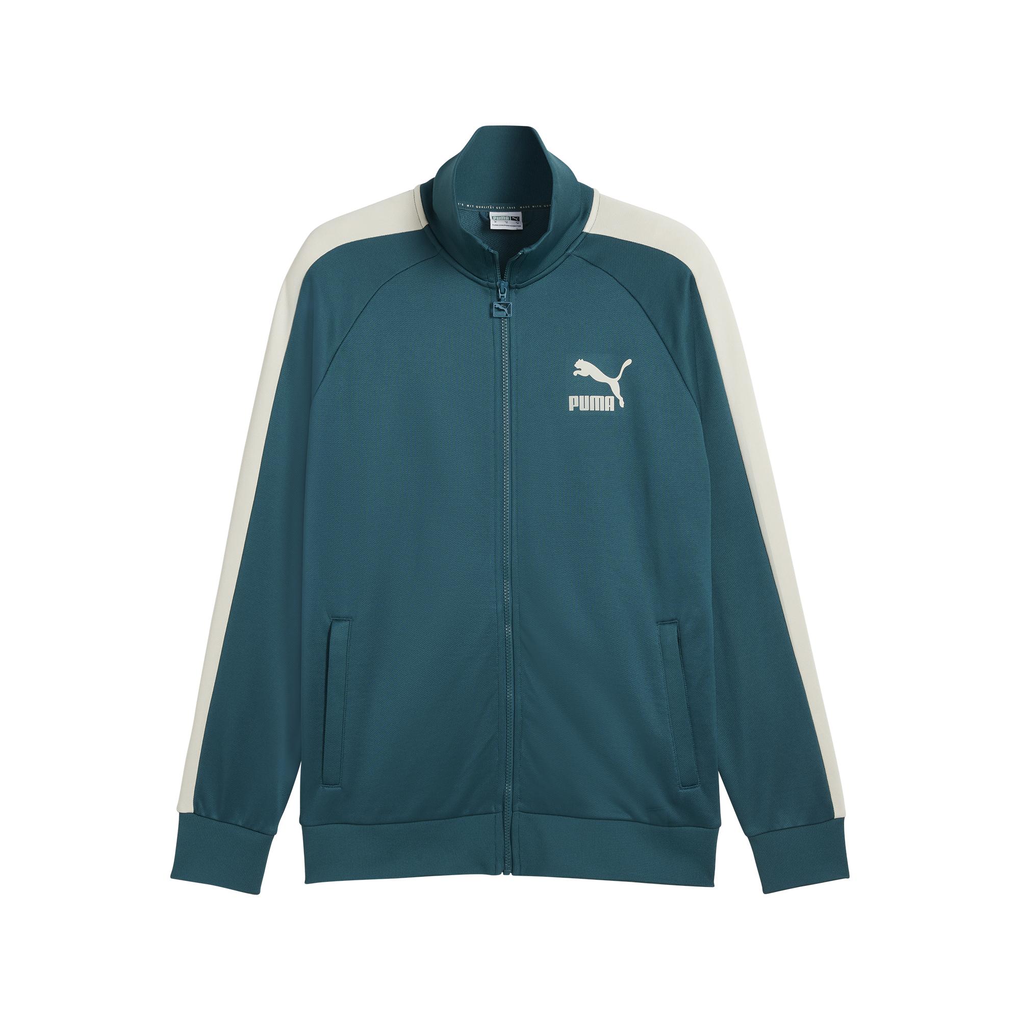 Puma - T7 Iconic Track Jacket / Cold Green - Férfi melegítő pulóver