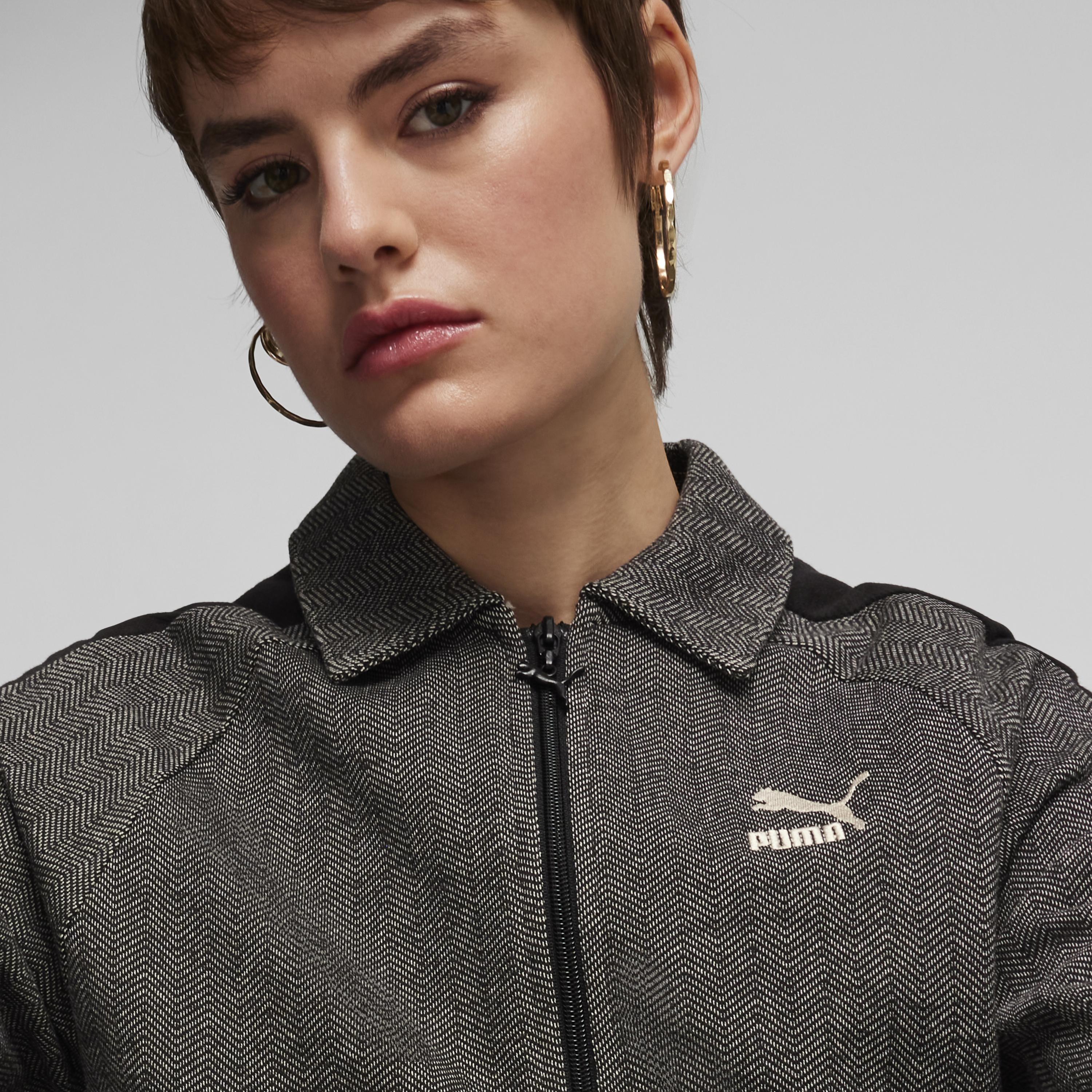 Puma - T7 Track Jacket / Puma Black Alpine Snow - Női pulóver