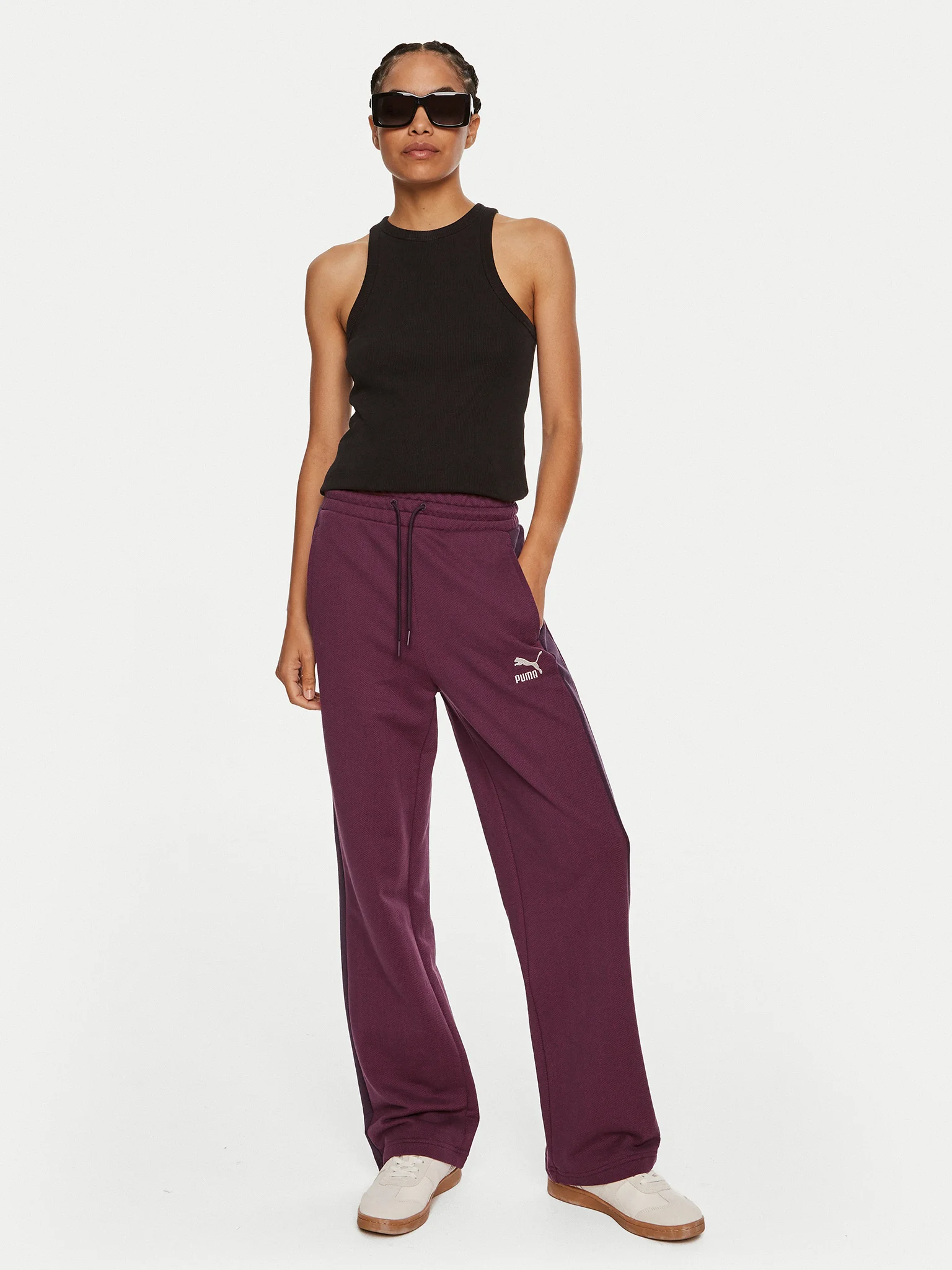 Puma - T7 High Waist Track Pants / Midnight Plum - Női szabadidő nadrág