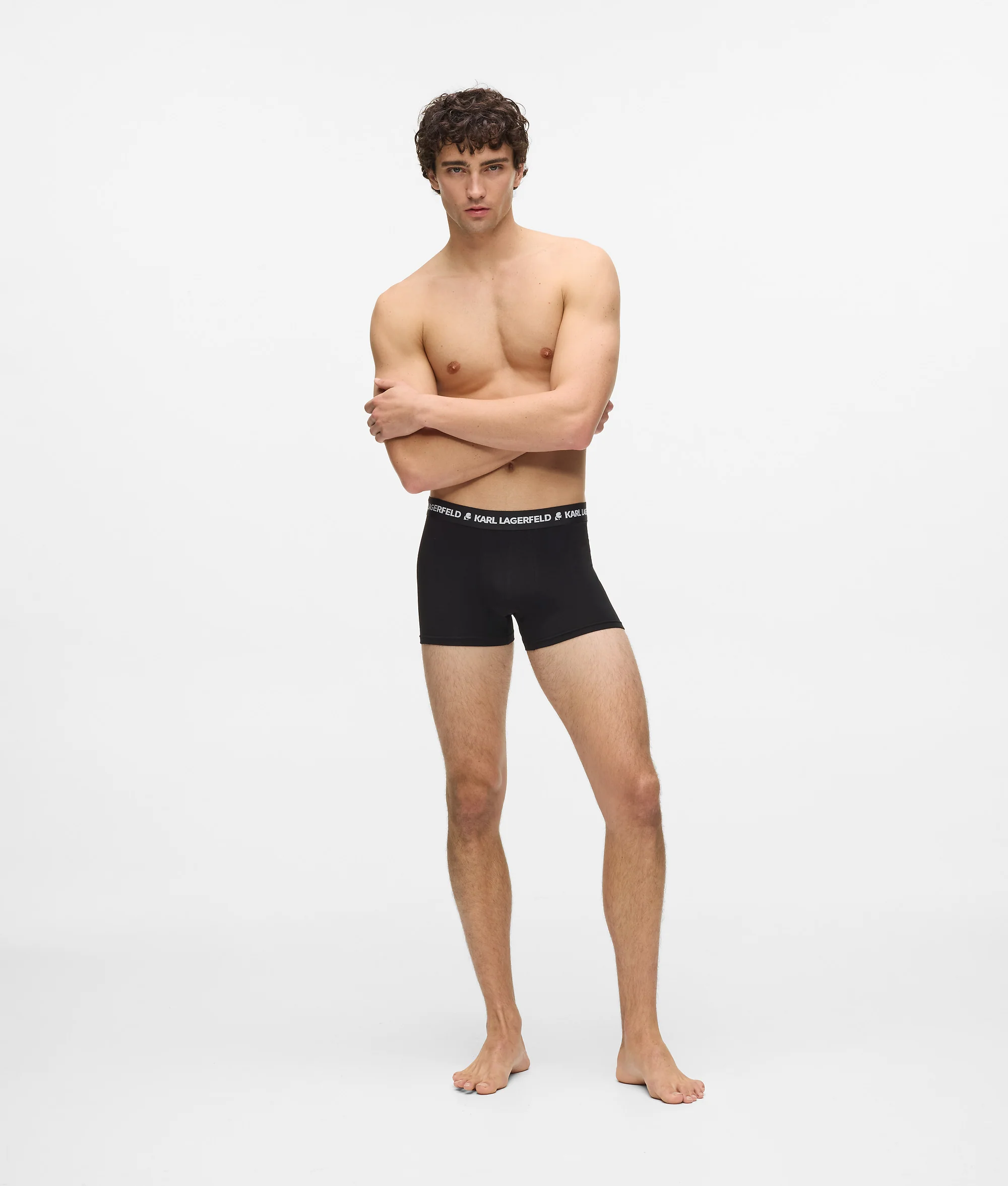 Karl Lagerfeld - Logo Monochrome Trunks - Férfi Alsónadrág szett - 3 db