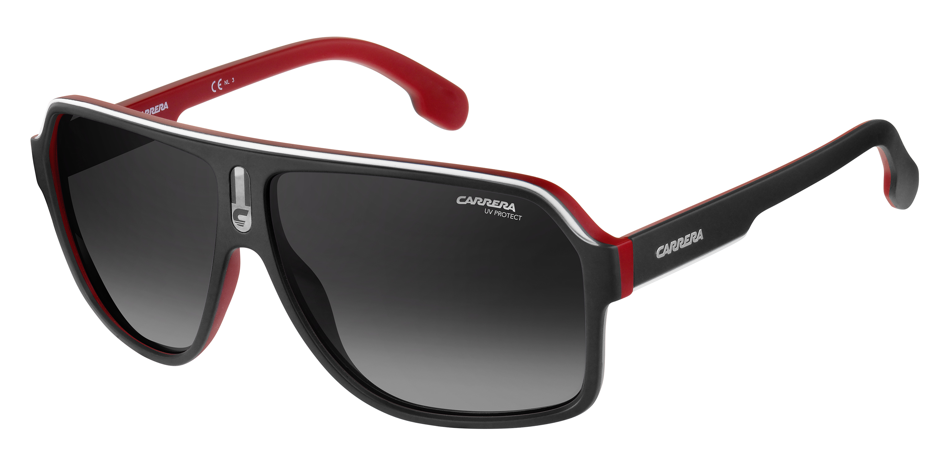 Carrera napszemüveg - Matte Black Red / Gradient Blue