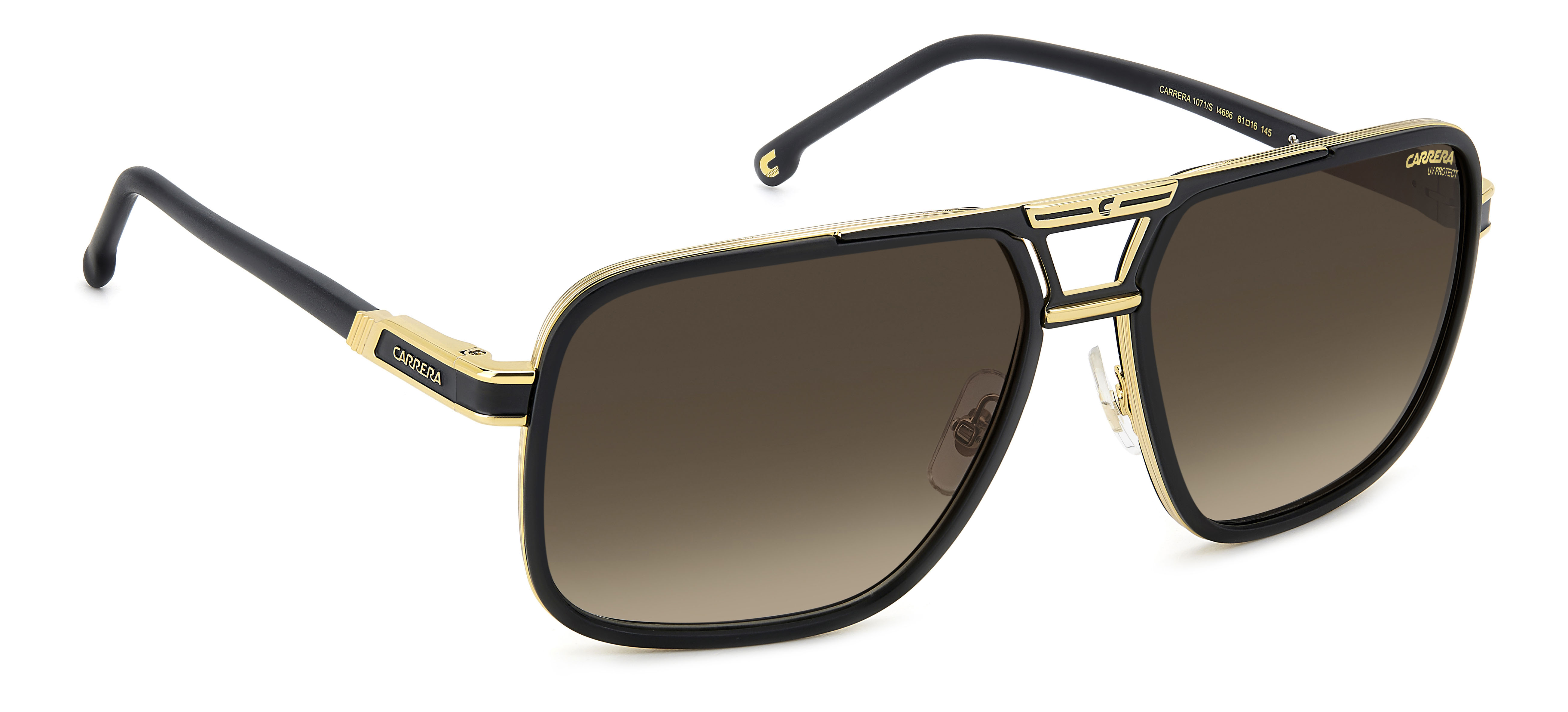 Carrera napszemüveg - Matte Black Gold / Clean / Brown gradient - Extra lencsével