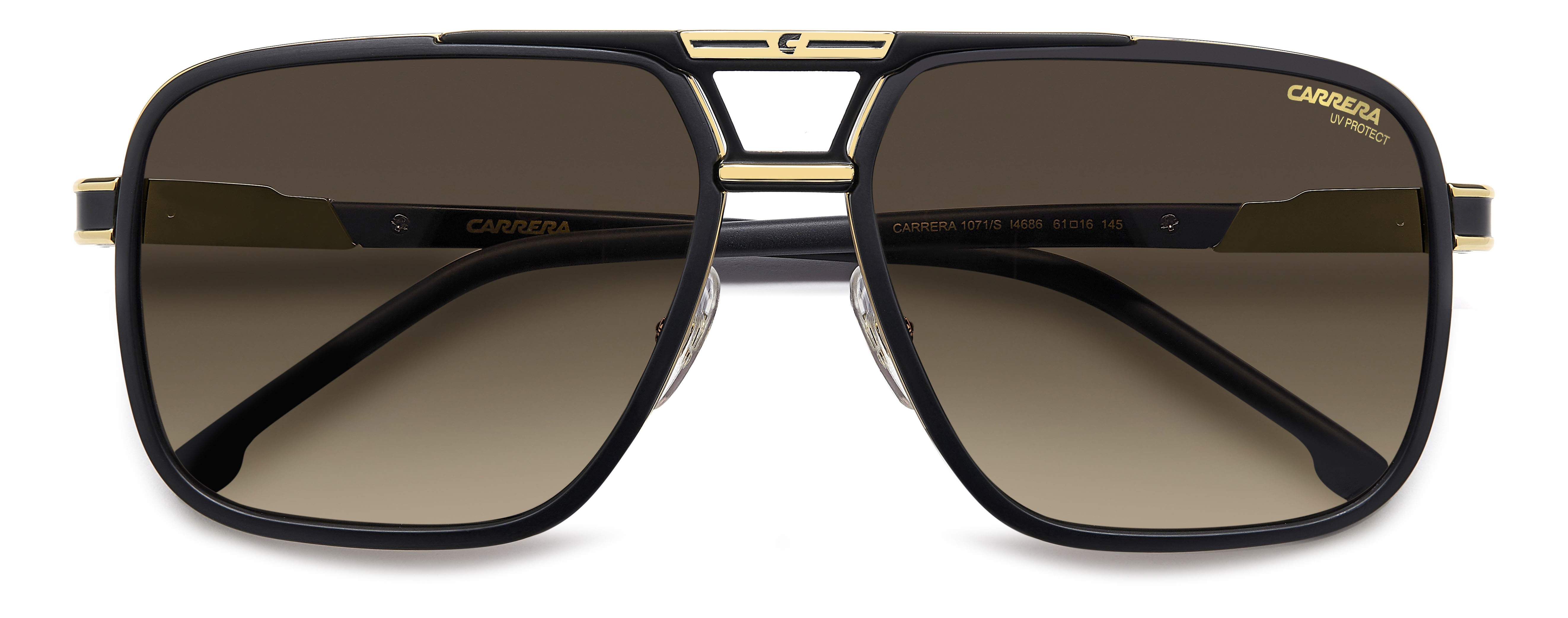 Carrera napszemüveg - Matte Black Gold / Clean / Brown gradient - Extra lencsével