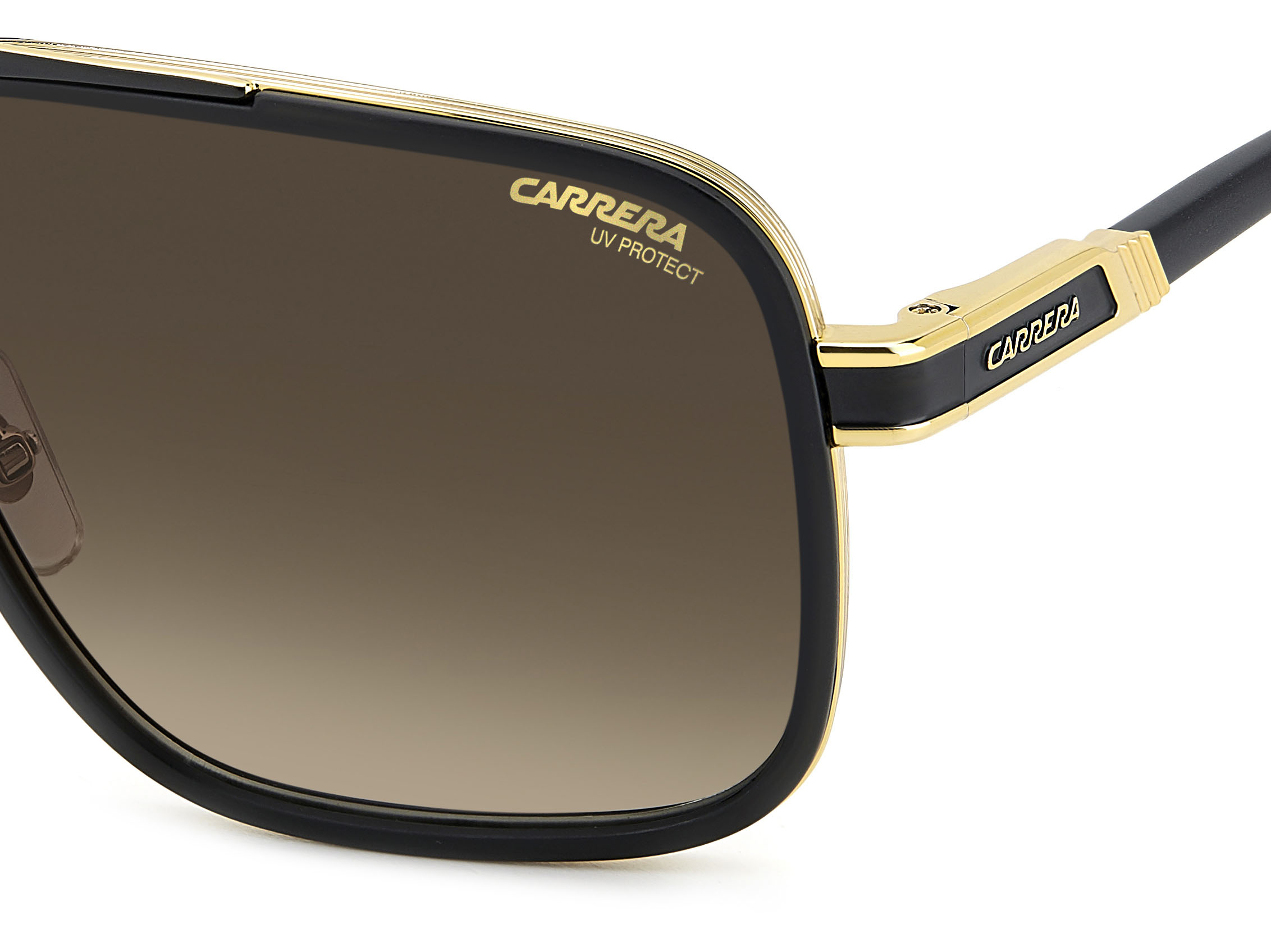 Carrera napszemüveg - Matte Black Gold / Clean / Brown gradient - Extra lencsével