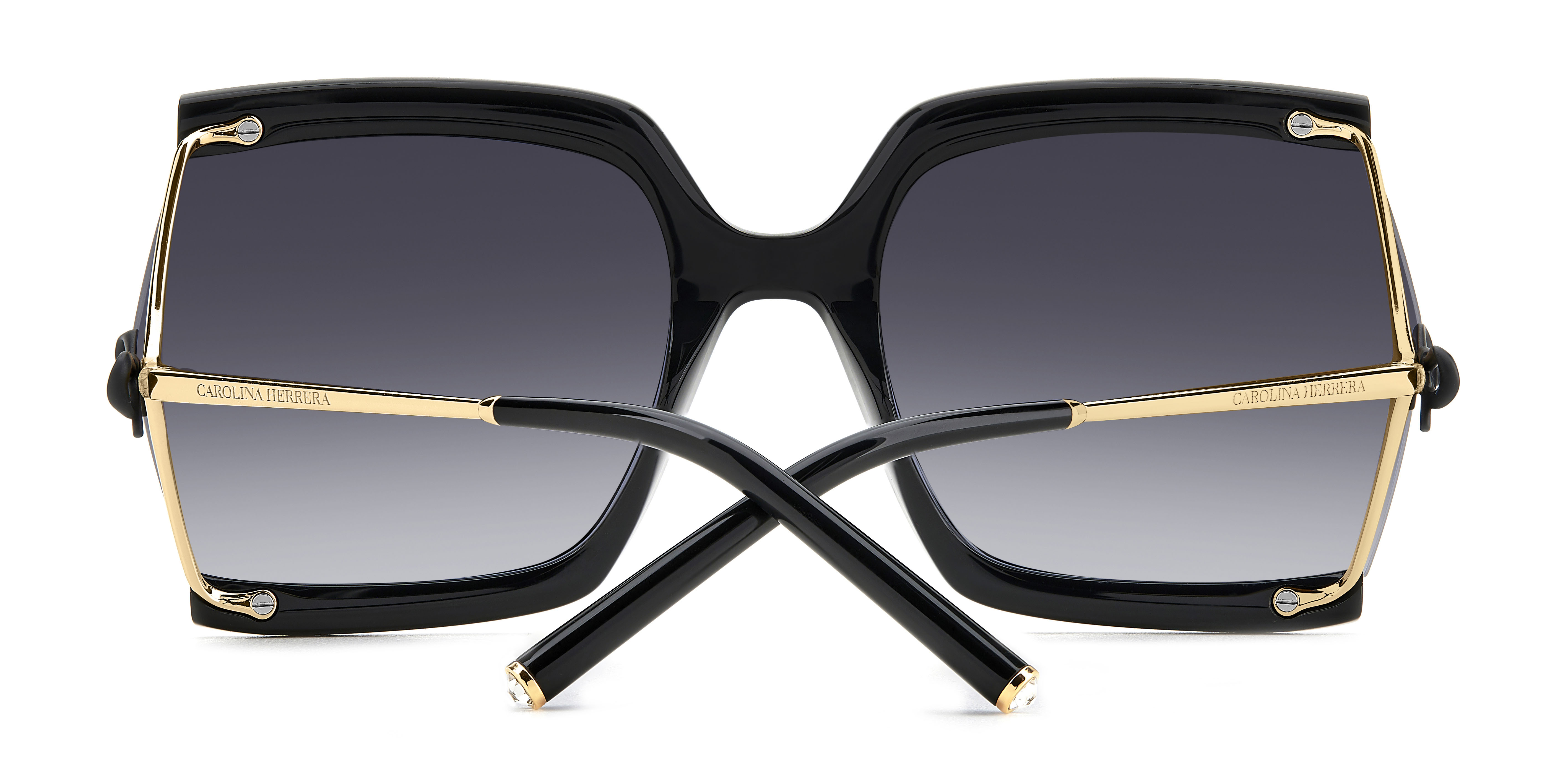 Carolina Herrera napszemüveg - Bow - Black Gold / Dark Grey Gradient