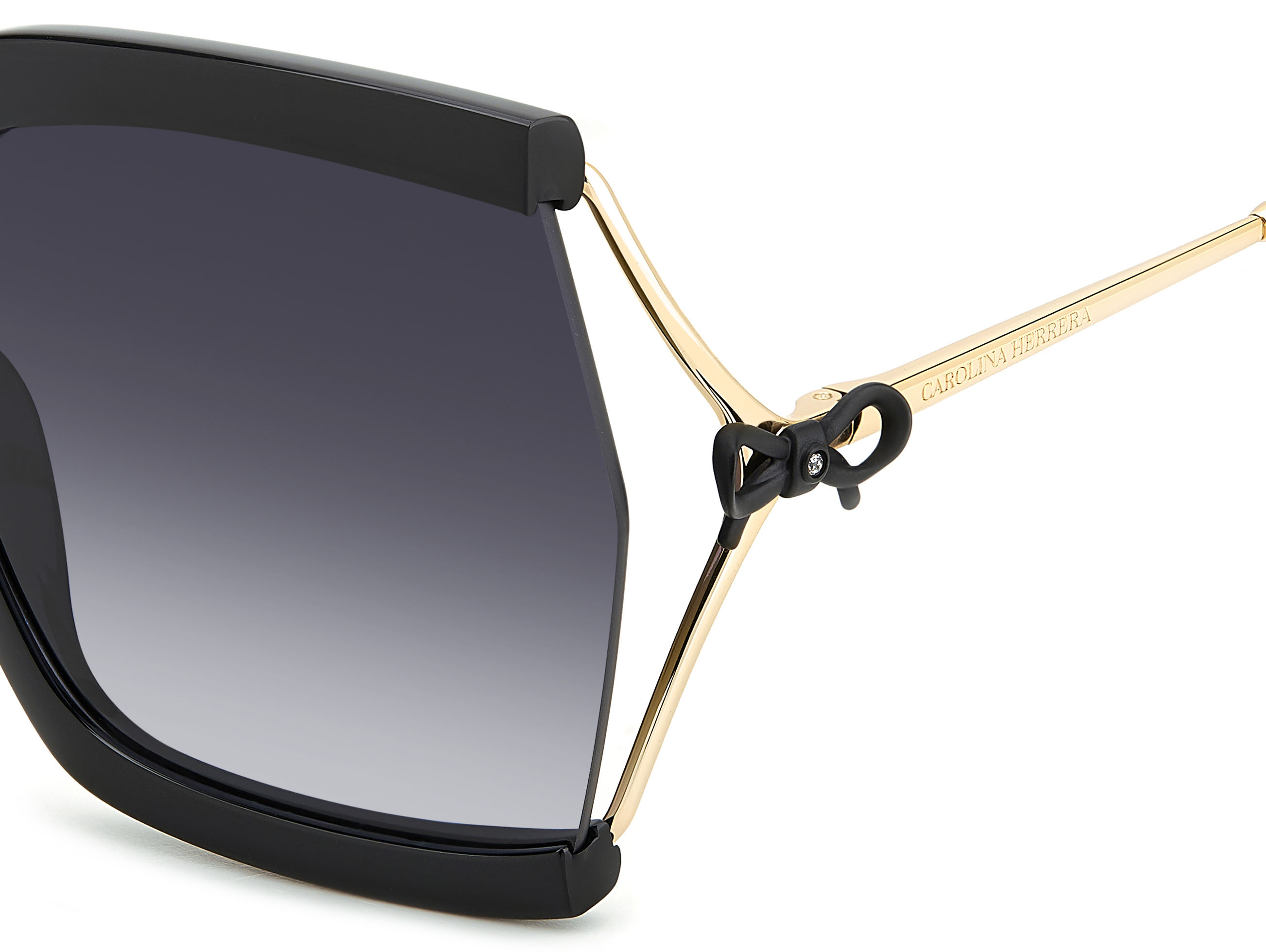 Carolina Herrera napszemüveg - Bow - Black Gold / Dark Grey Gradient