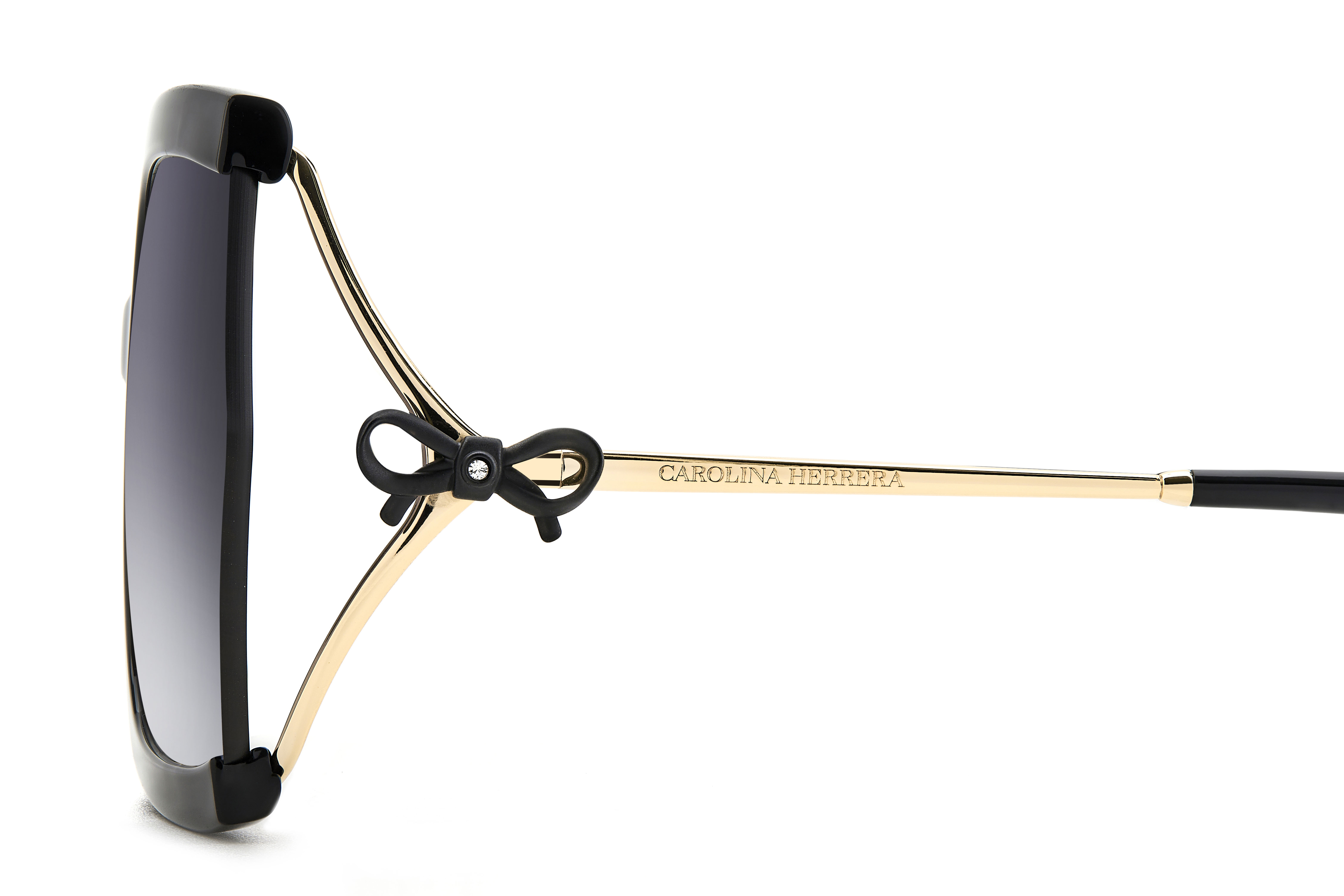 Carolina Herrera napszemüveg - Bow - Black Gold / Dark Grey Gradient
