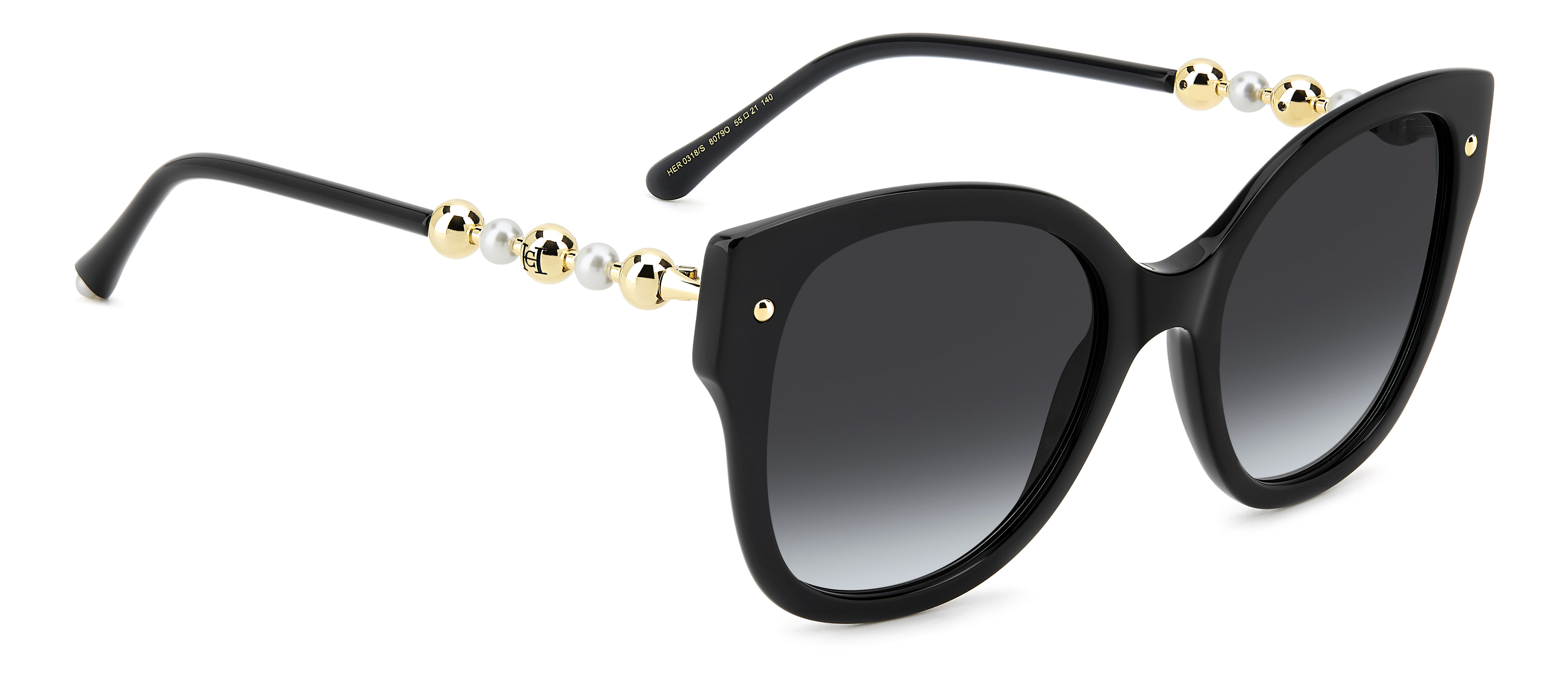 Carolina Herrera napszemüveg - Pearls 2 - Black / Dark Grey Gradient