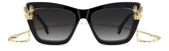 Carolina Herrera napszemüveg - La Bomba - Shiny Black / Gradient Grey - Díszdobozban, ajándék parfümmel - 50ml