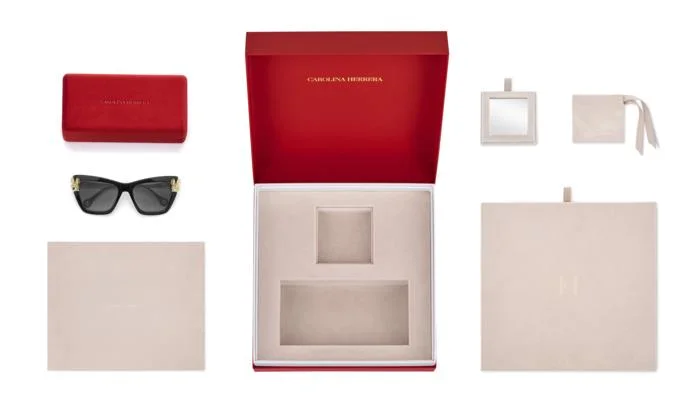 Carolina Herrera napszemüveg - La Bomba - Shiny Black / Gradient Grey - Díszdobozban, ajándék parfümmel - 50ml