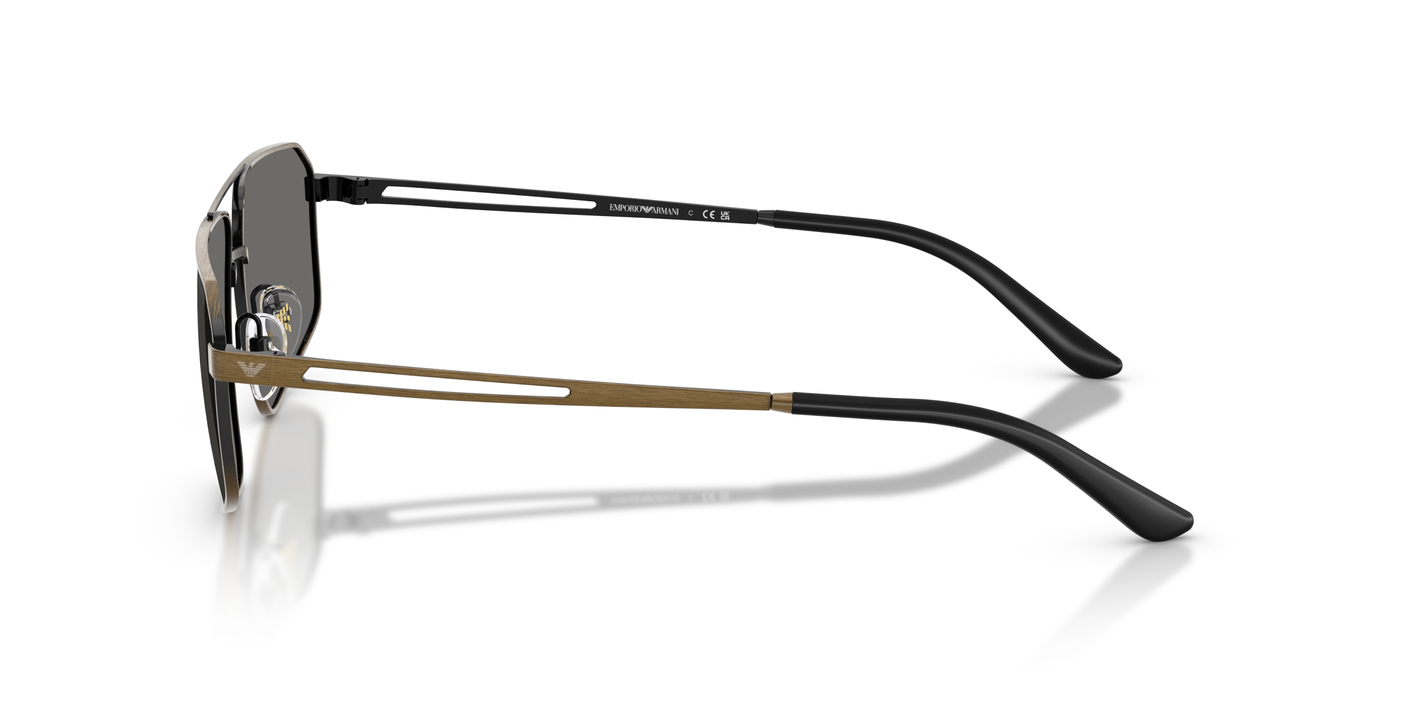 Emporio Armani napszemüveg - Brushed Antique Gold / Grey