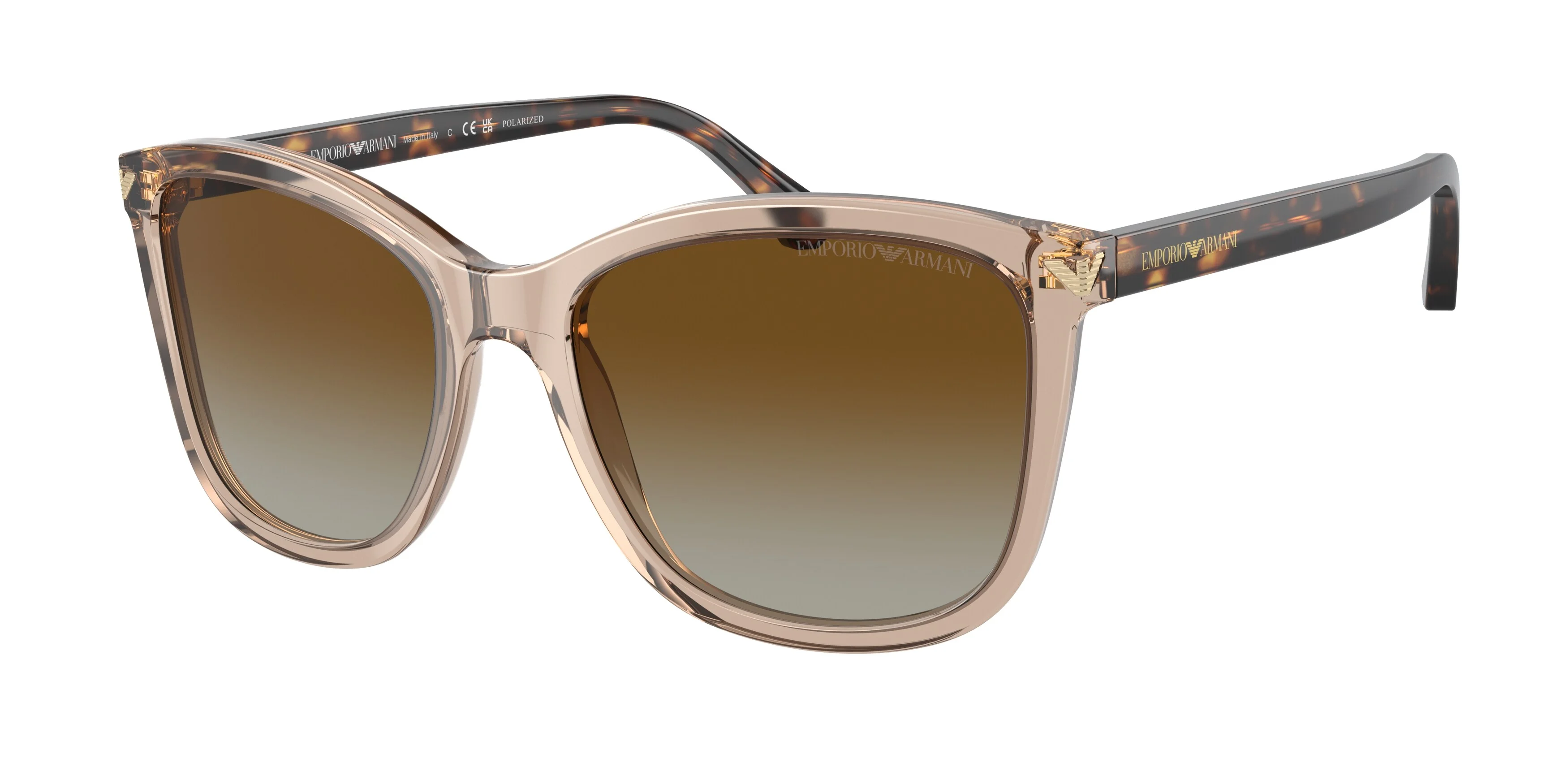 Emporio Armani napszemüveg - Transparent Tundra / Gradient Brown Polarized