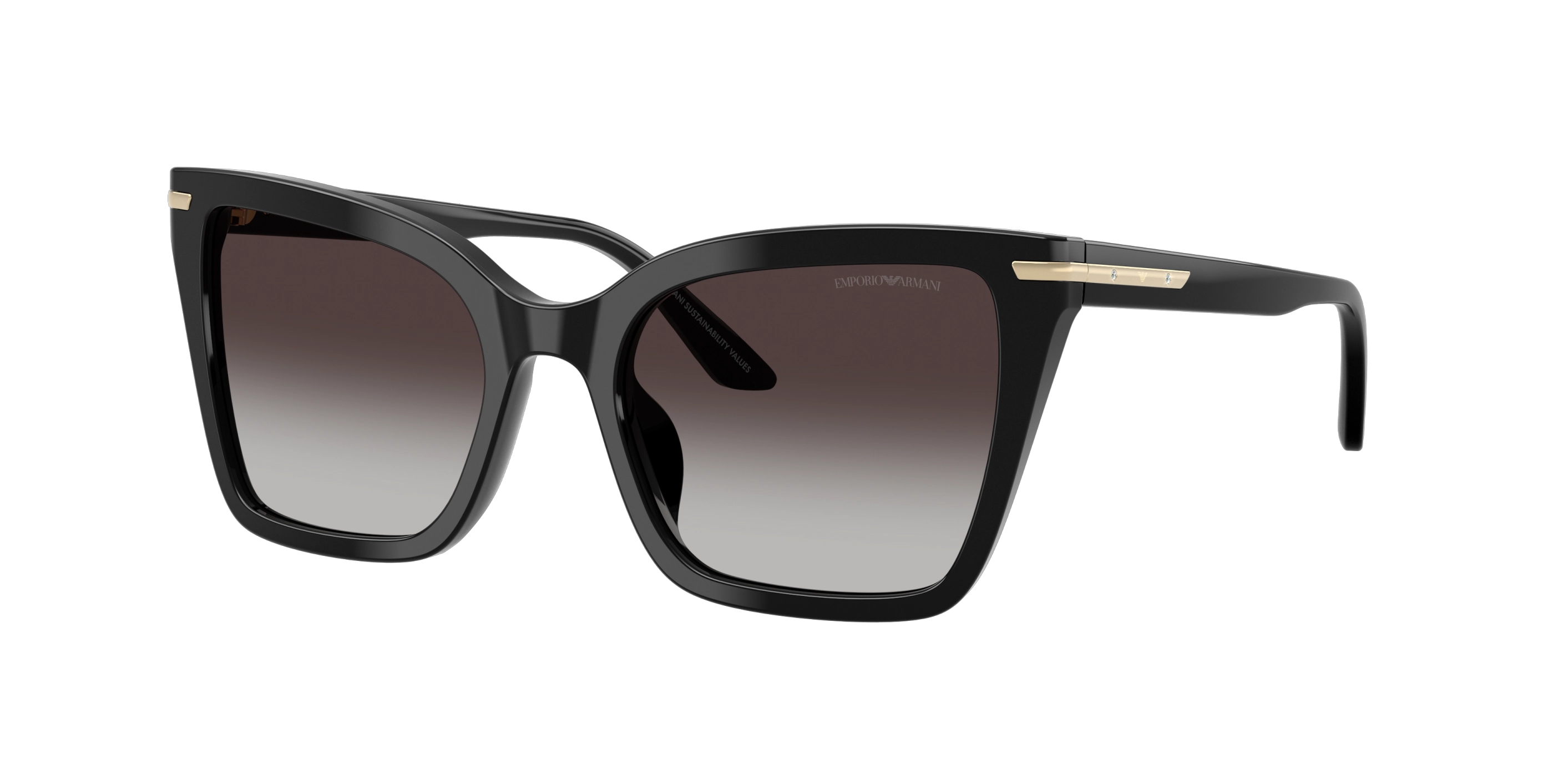 Emporio Armani napszemüveg - Shiny Black / Gradient Grey