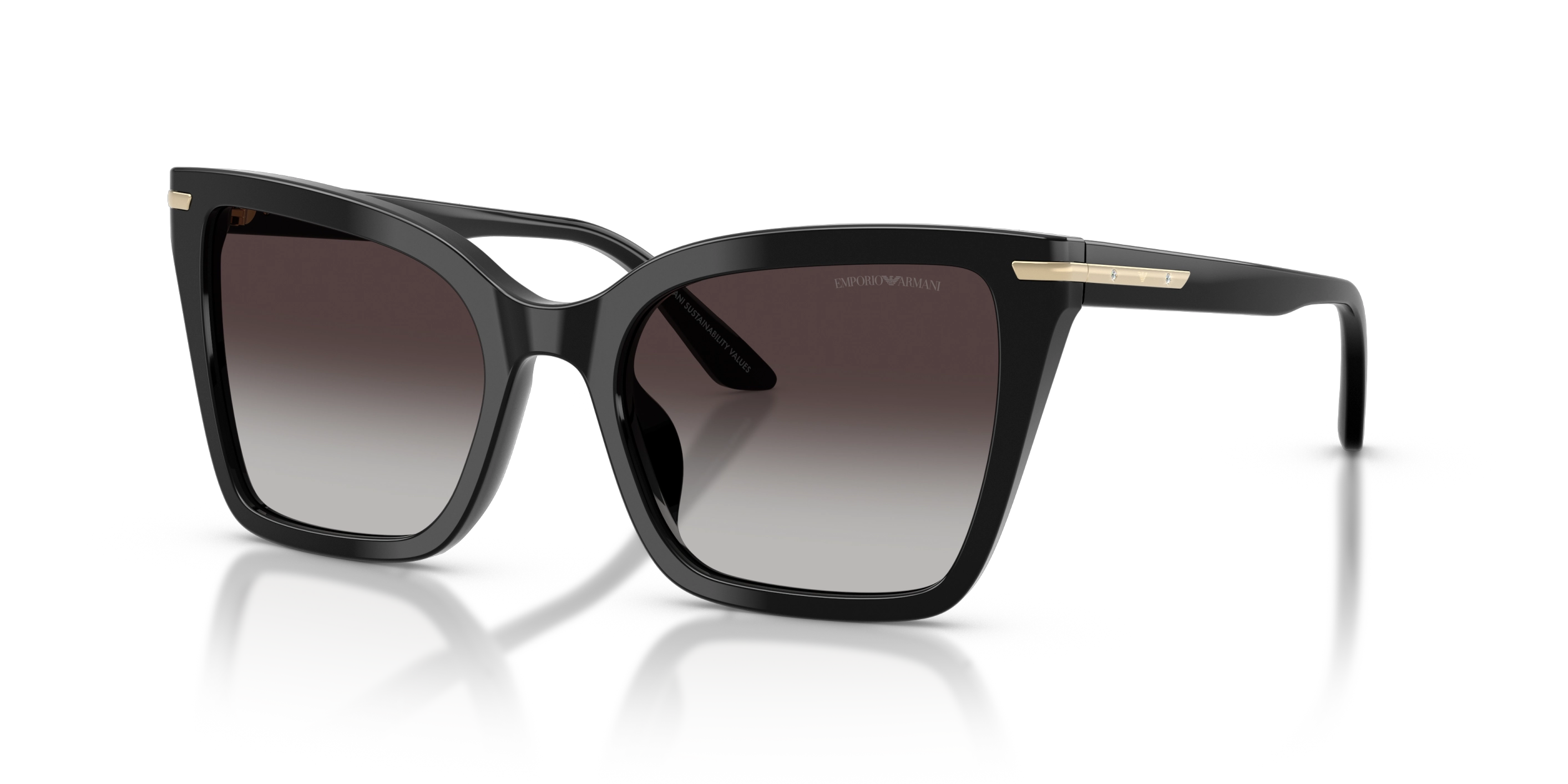 Emporio Armani napszemüveg - Shiny Black / Gradient Grey