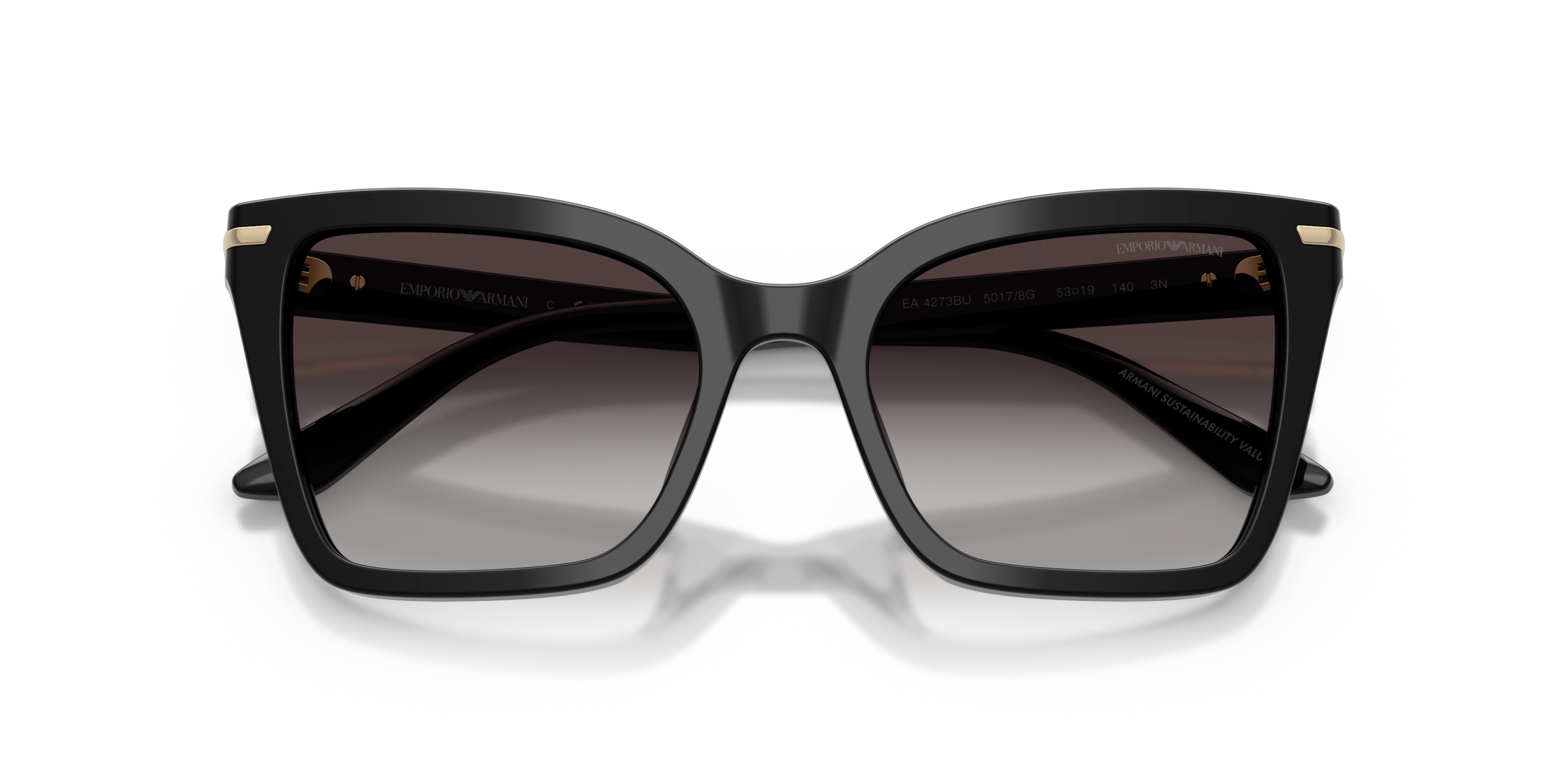 Emporio Armani napszemüveg - Shiny Black / Gradient Grey