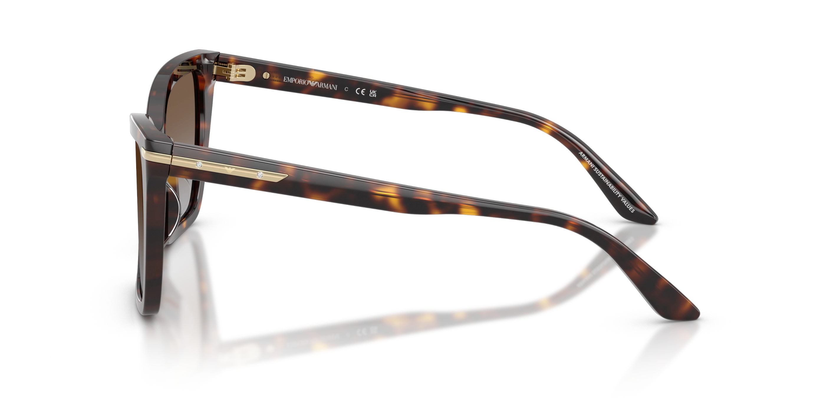 Emporio Armani napszemüveg - Shiny Havana / Brown Gradient Grey
