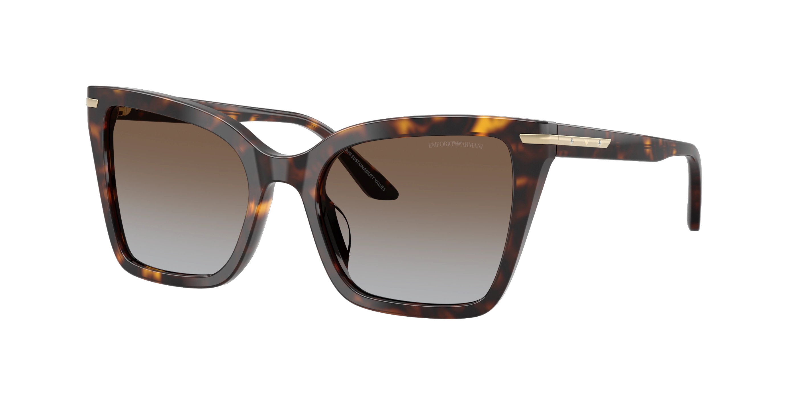 Emporio Armani napszemüveg - Shiny Havana / Brown Gradient Grey