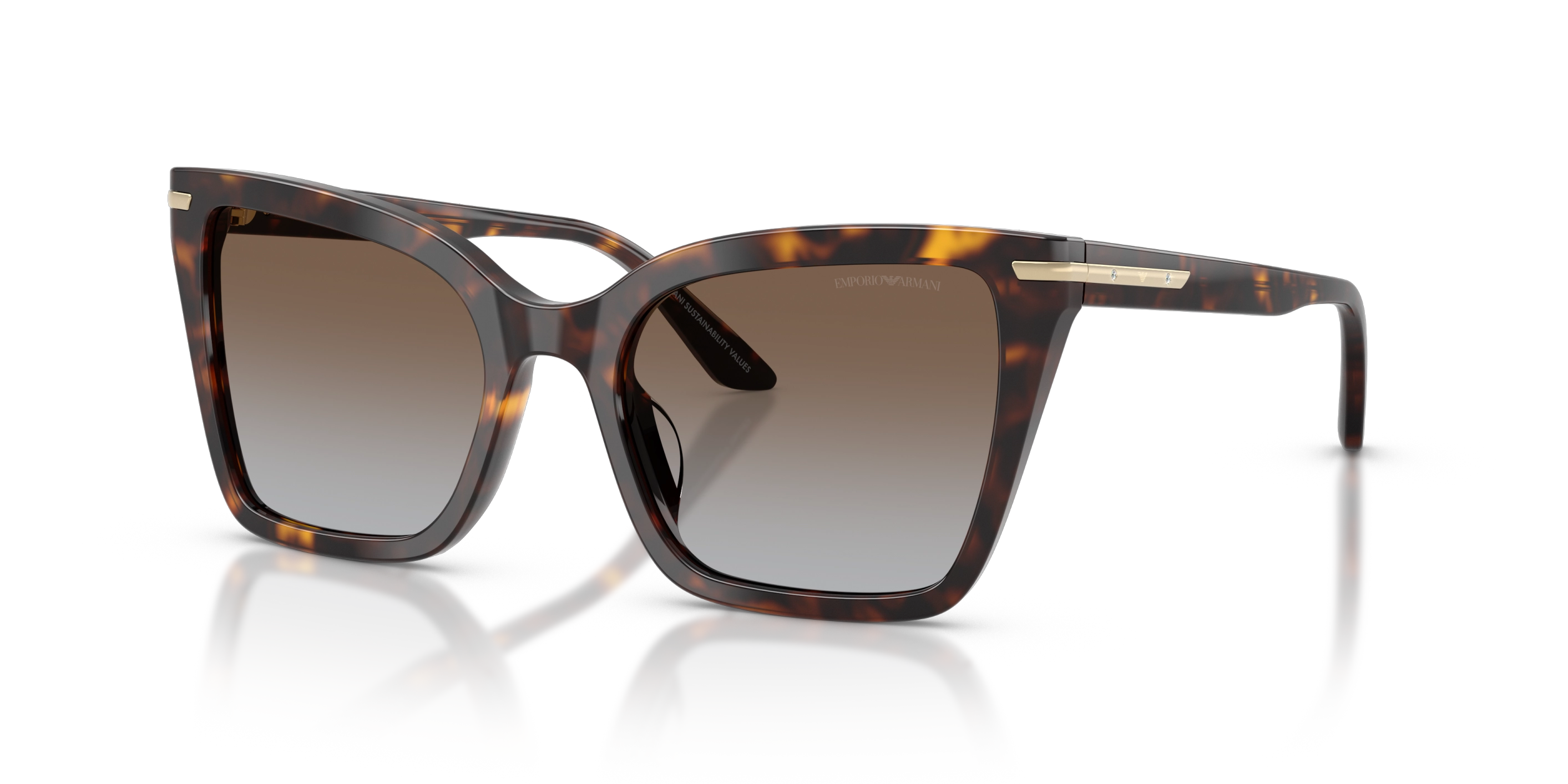 Emporio Armani napszemüveg - Shiny Havana / Brown Gradient Grey