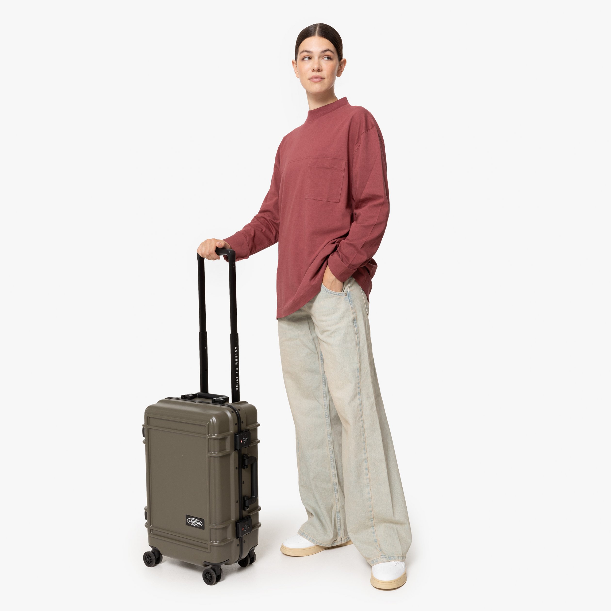 Eastpak - Resist'R Case S / Army Olive - Uniszex bőrönd - S