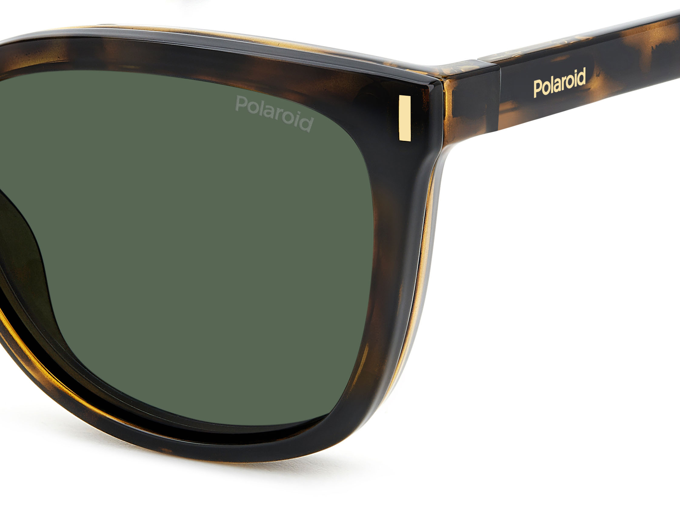 Polaroid napszemüveg - Havana / Green Polarized - Extra lencsével