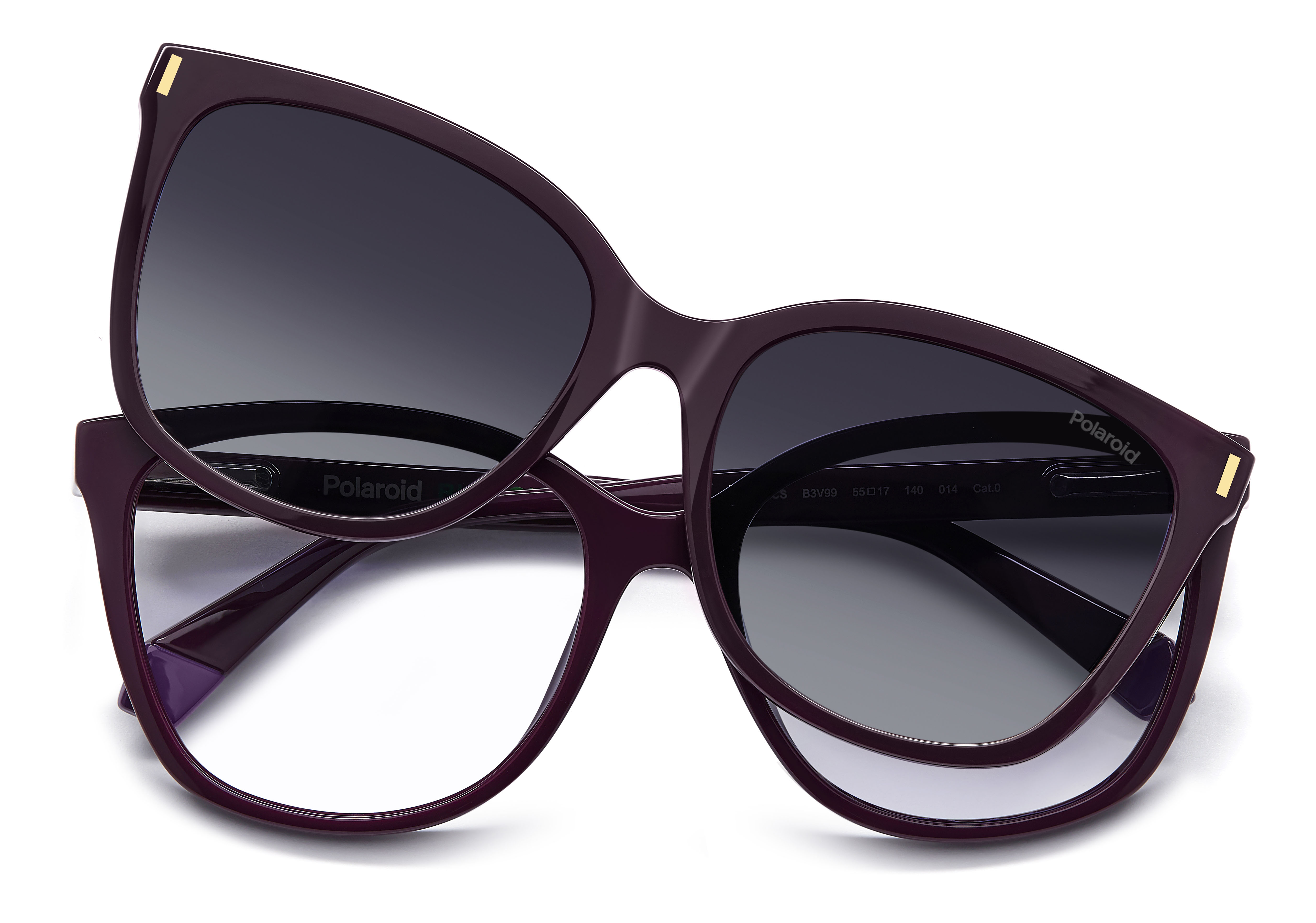 Polaroid napszemüveg - Violet / Grey Gradient Polarized - Extra lencsével