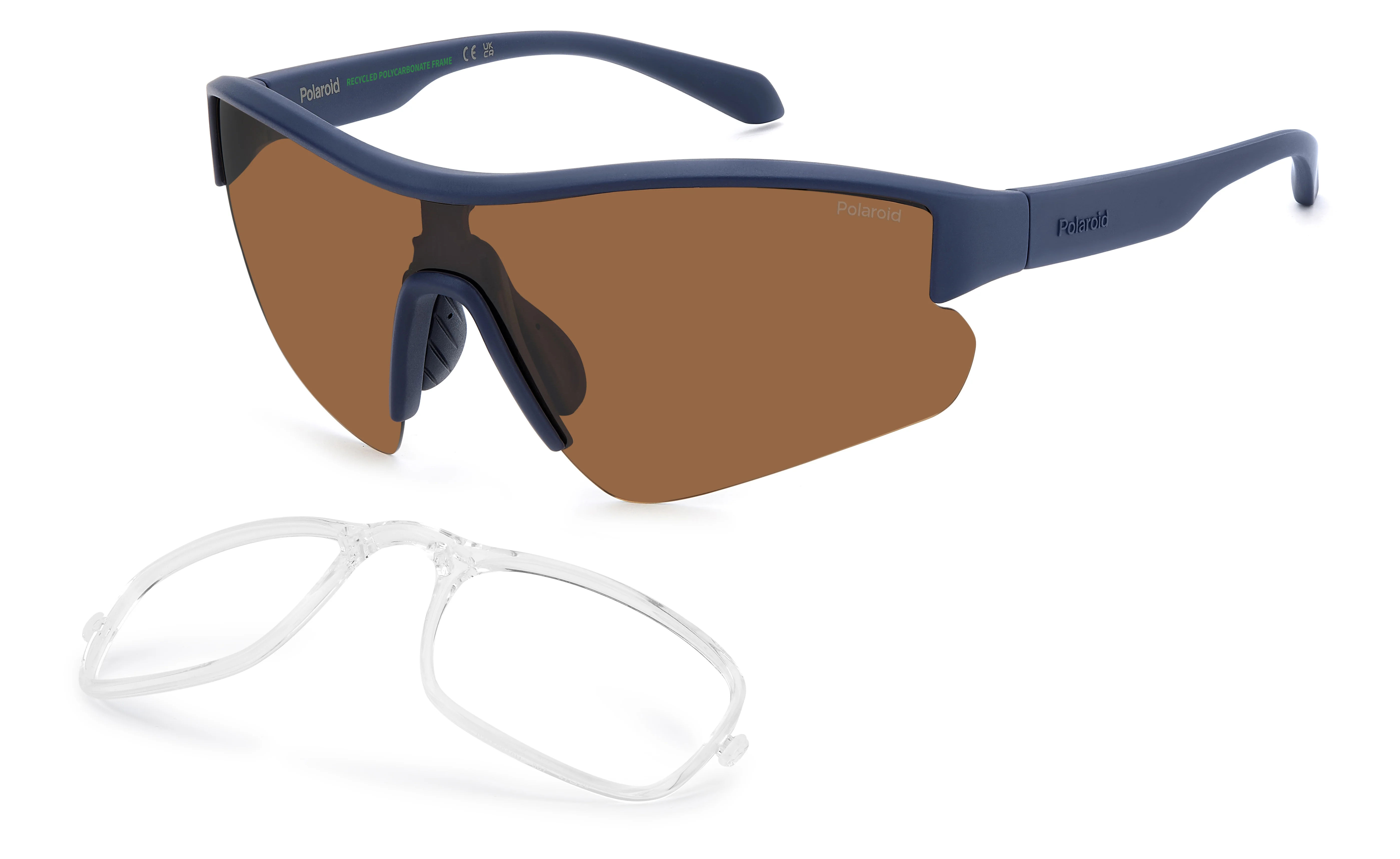 Polaroid napszemüveg -2in1 with Optic Frame - Blue / Brown Polarized