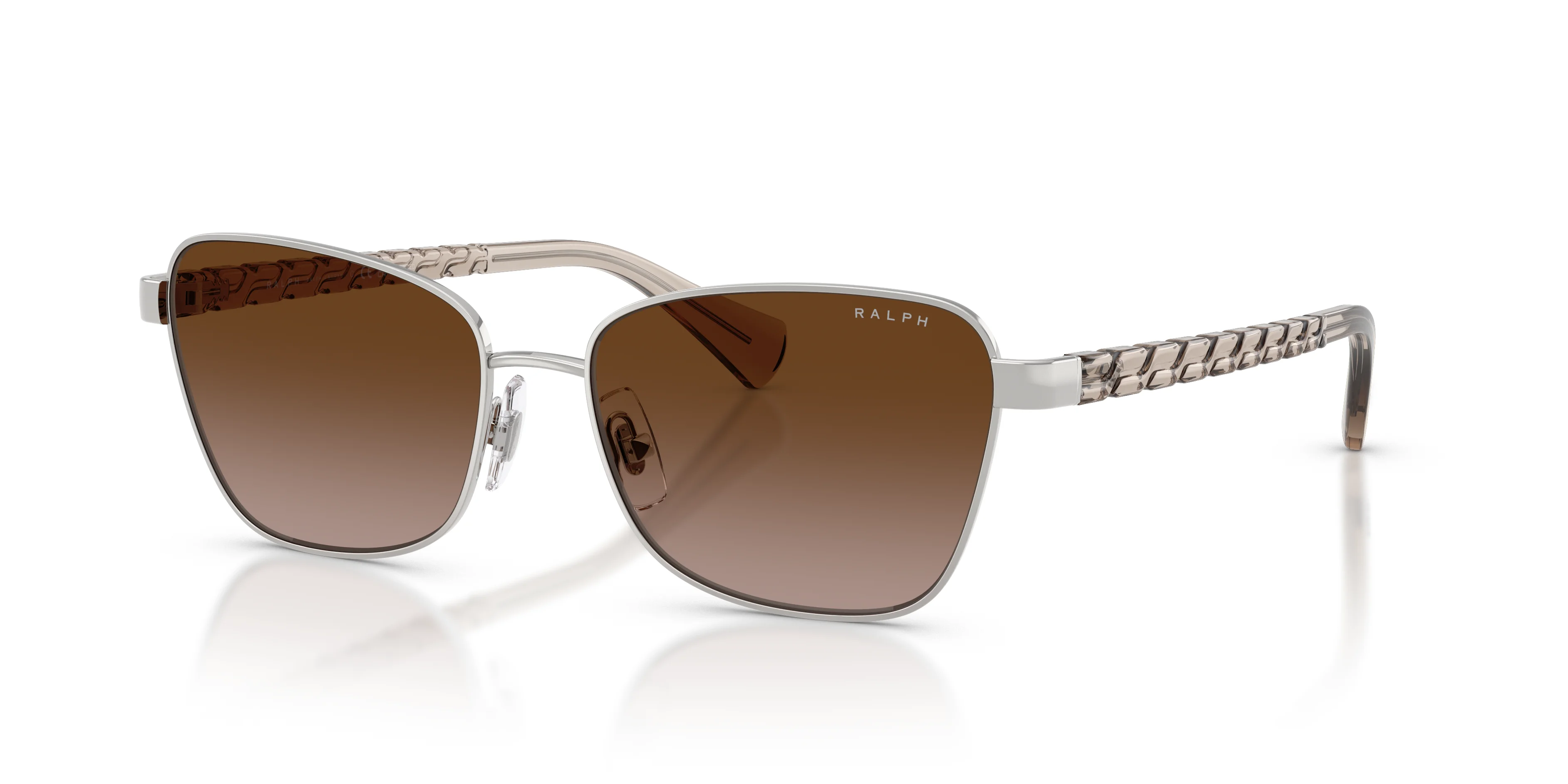 Ralph napszemüveg - Shiny Silver / Gradient Brown