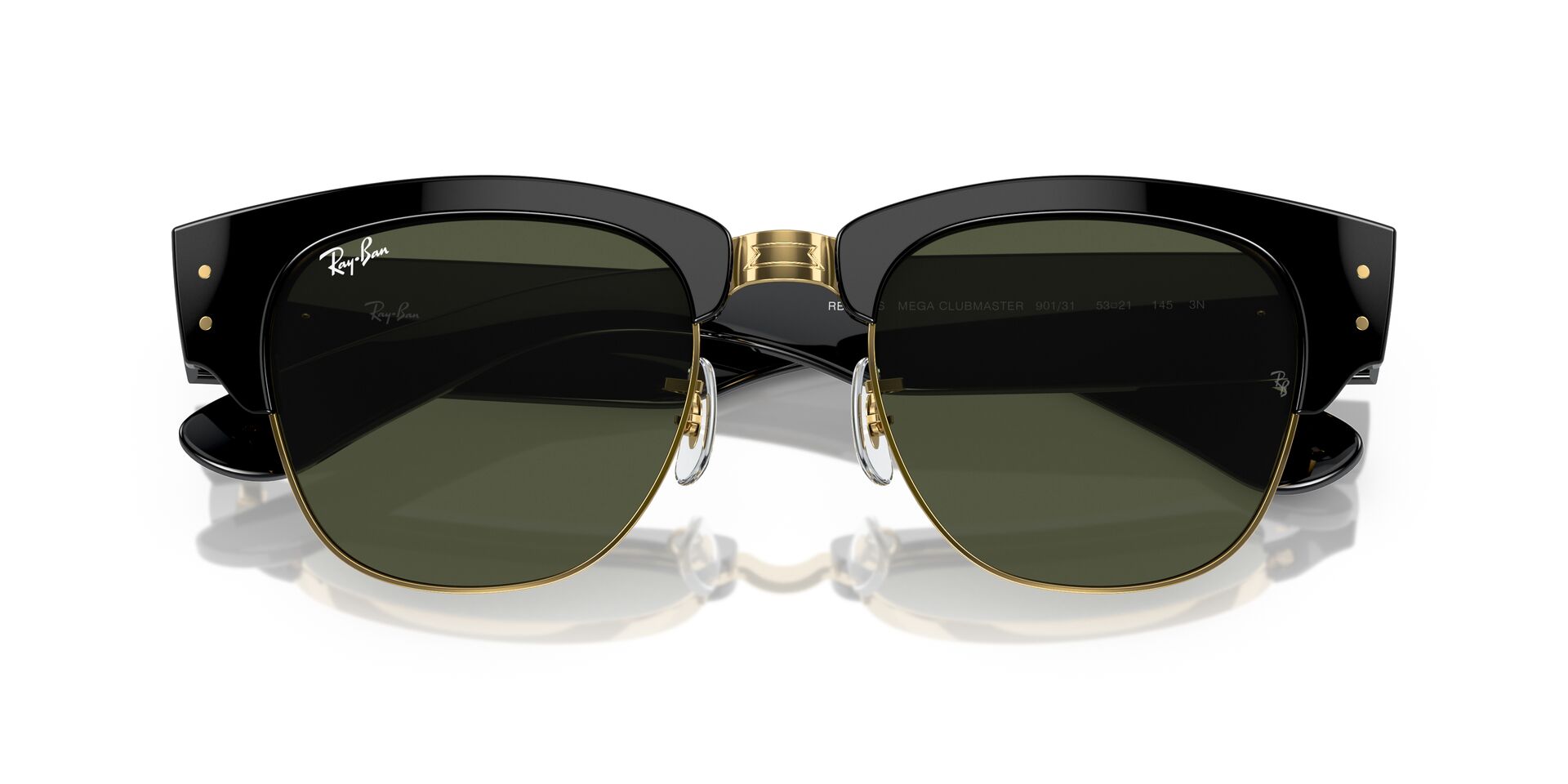 Ray-Ban napszemüveg  - MEGA CLUBMASTER -  BLACK ON ARISTA / GREEN