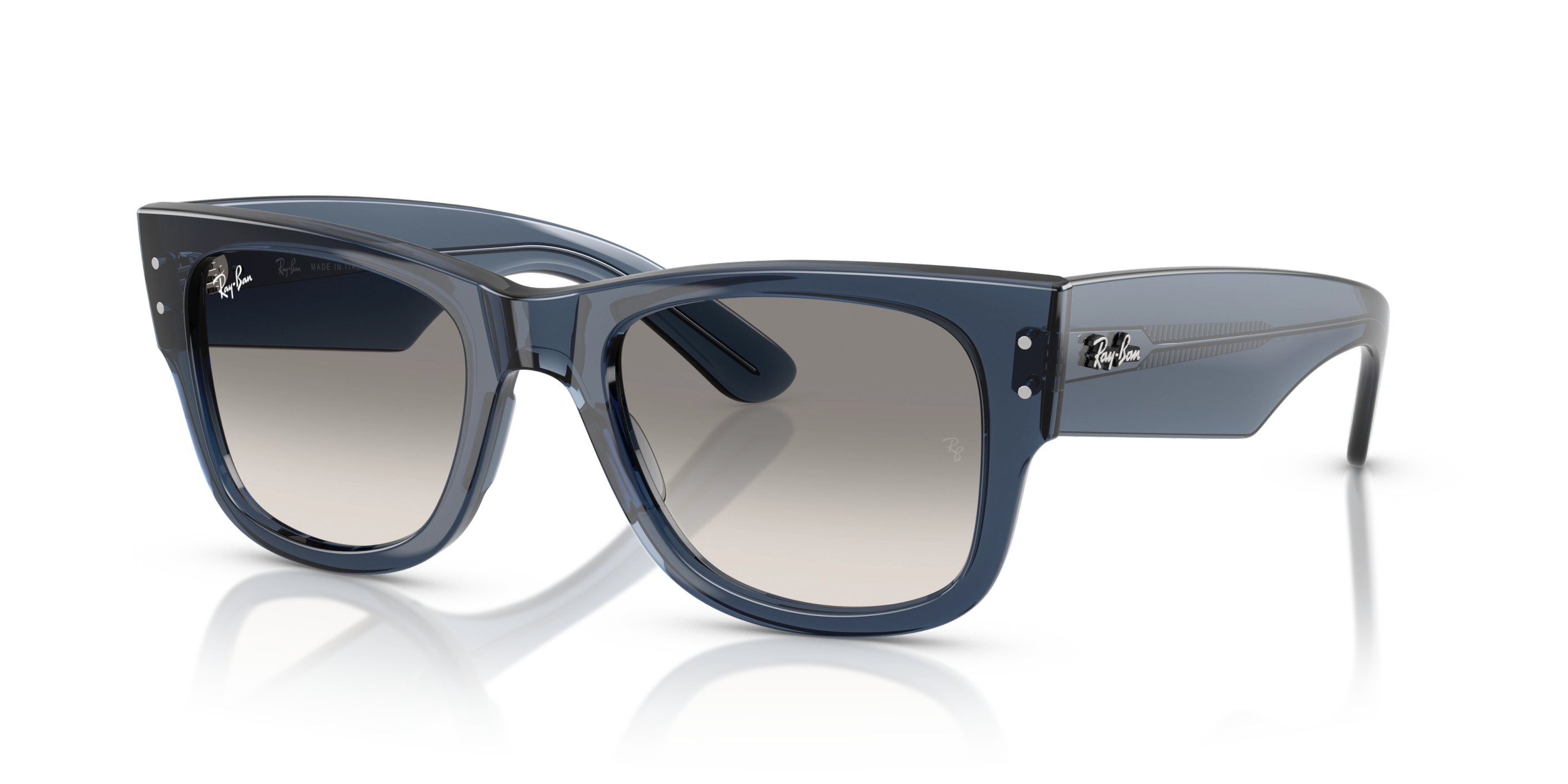 Ray-Ban napszemüveg - Mega Wayfarer - Transparent Dark Blue / Clear Gradient Grey